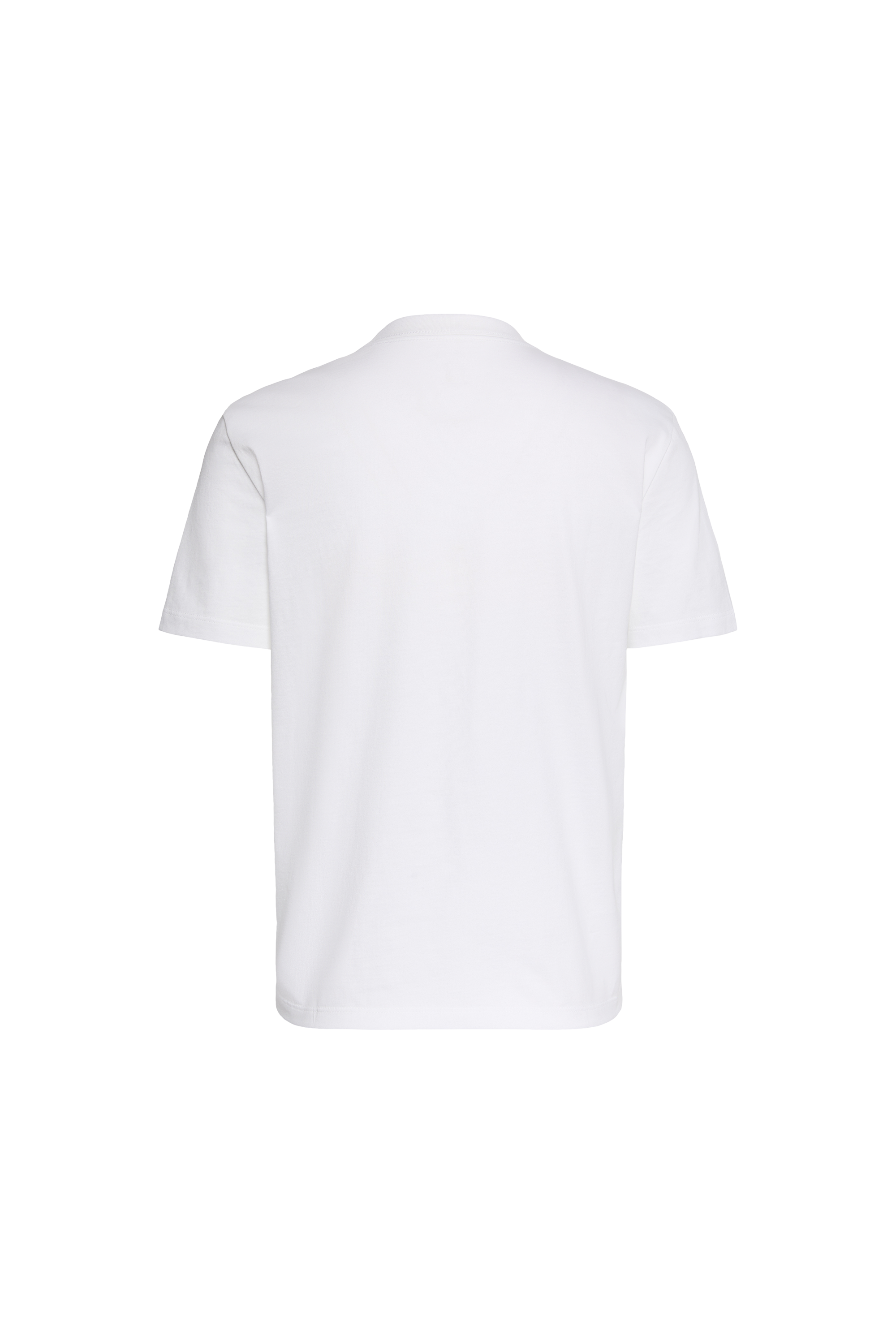 Regular-fit round-neck cotton T-shirt | White CALVIN KLEIN Women