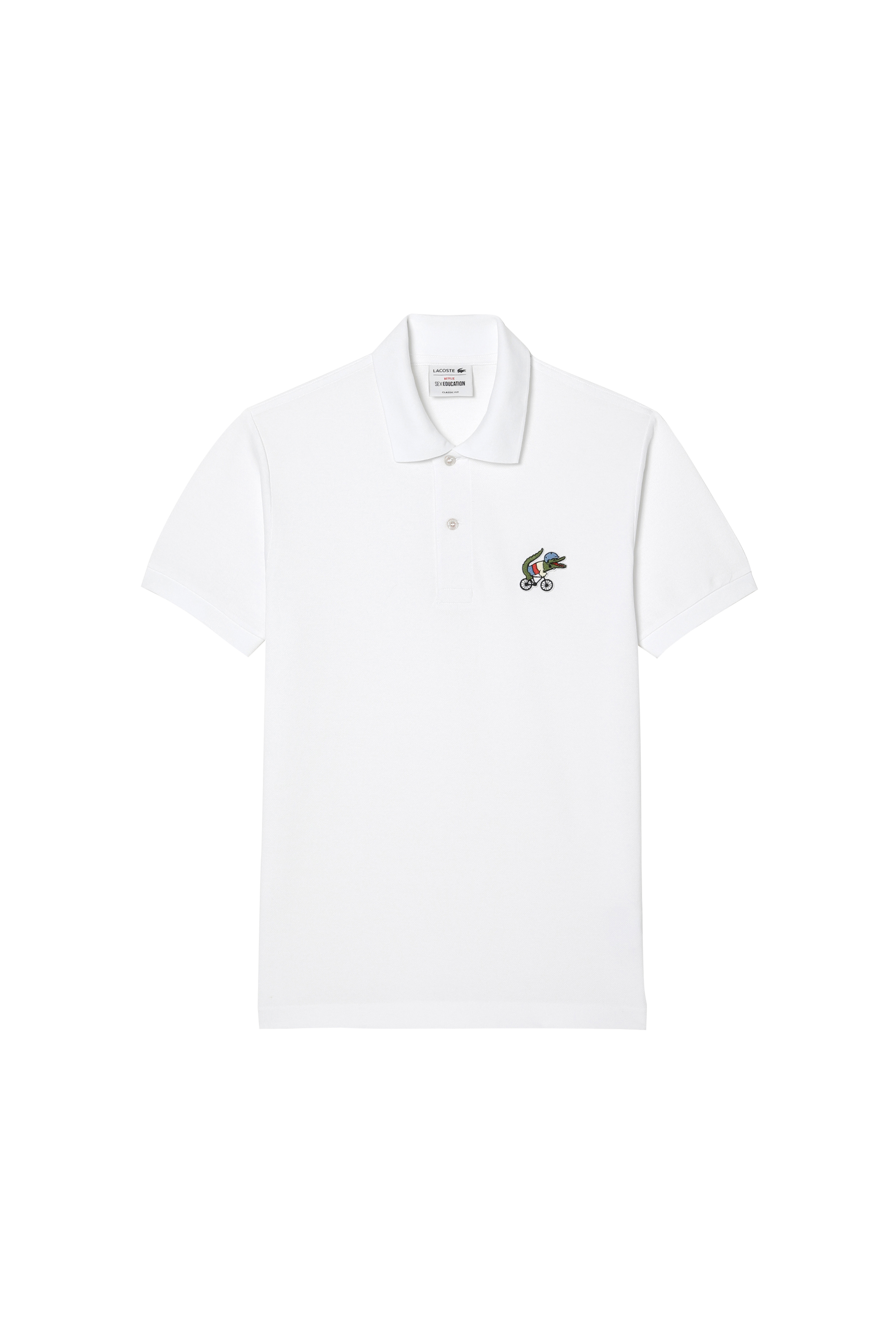 polo Lacoste x Netflix Blanc/sex education