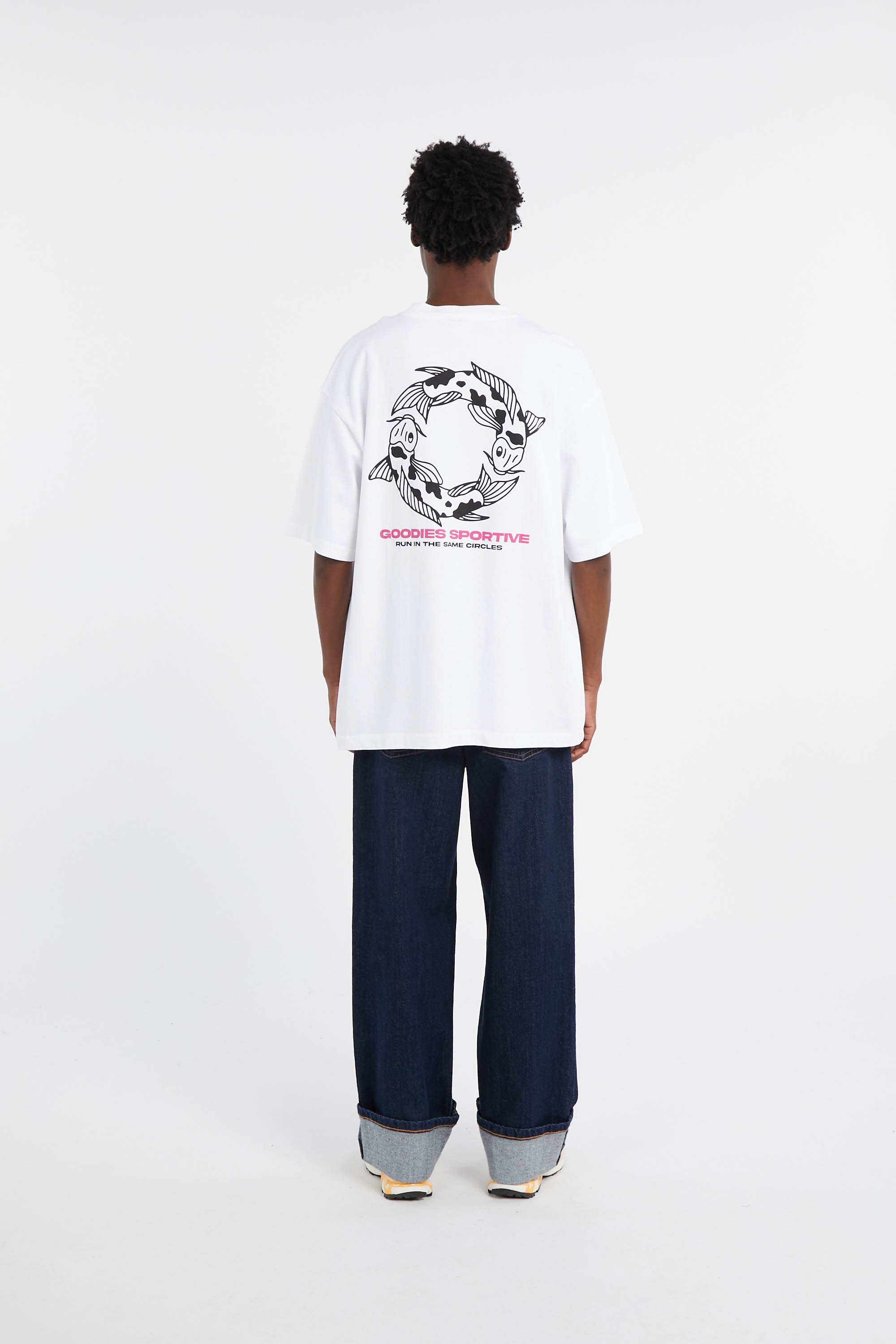 Regular-fit round-neck cotton T-shirt | White by GOODIES SPORTIVE Regular-fit round-neck cotton T-shirt White