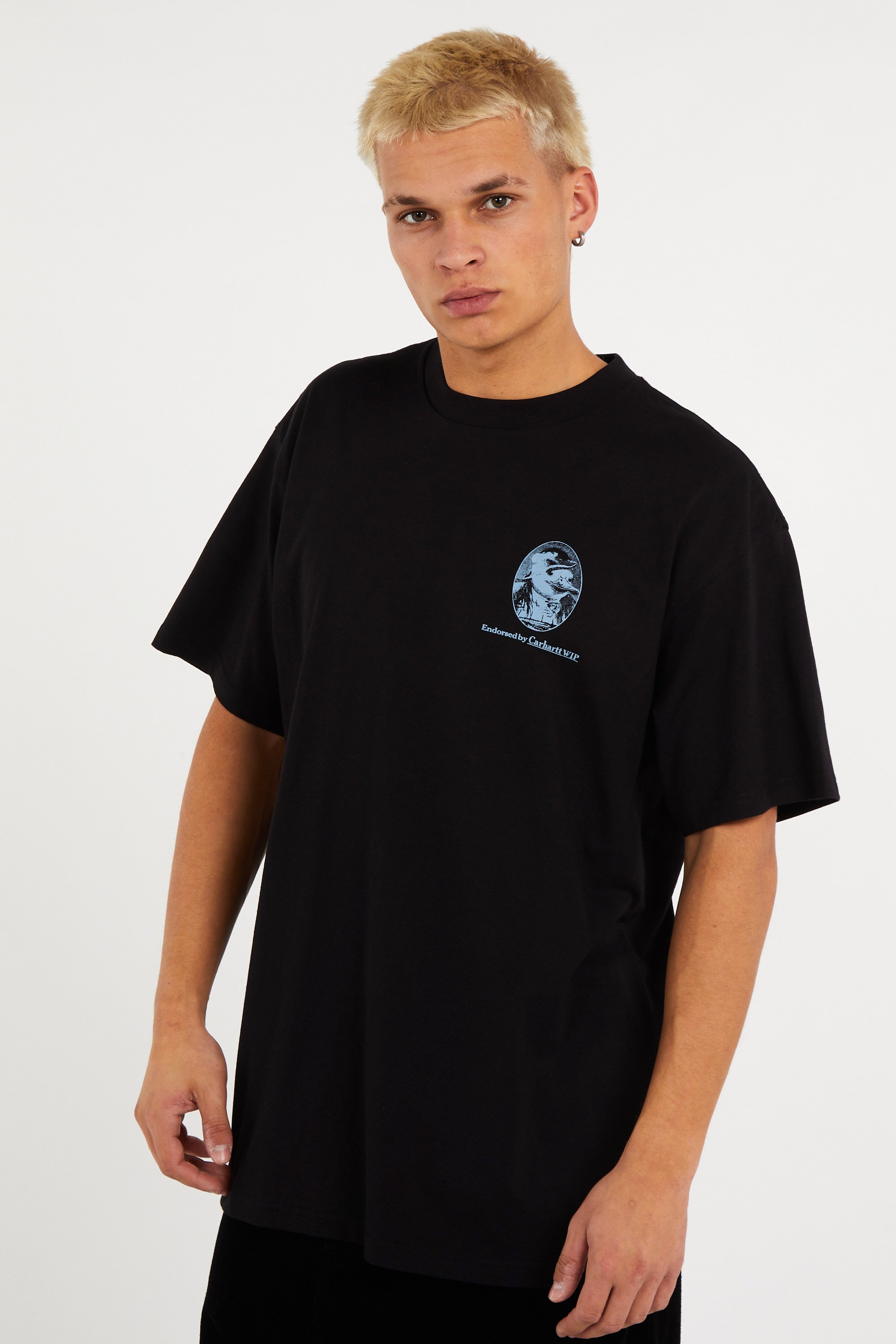 Regular-fit round-neck cotton T-shirt | Black CARHARTT WIP Men