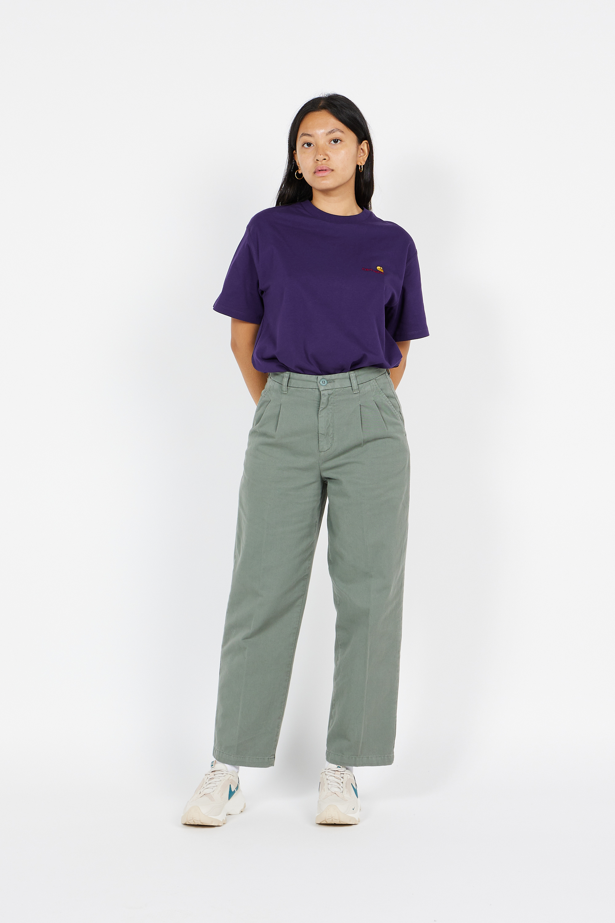 Pantalon droit Vert
