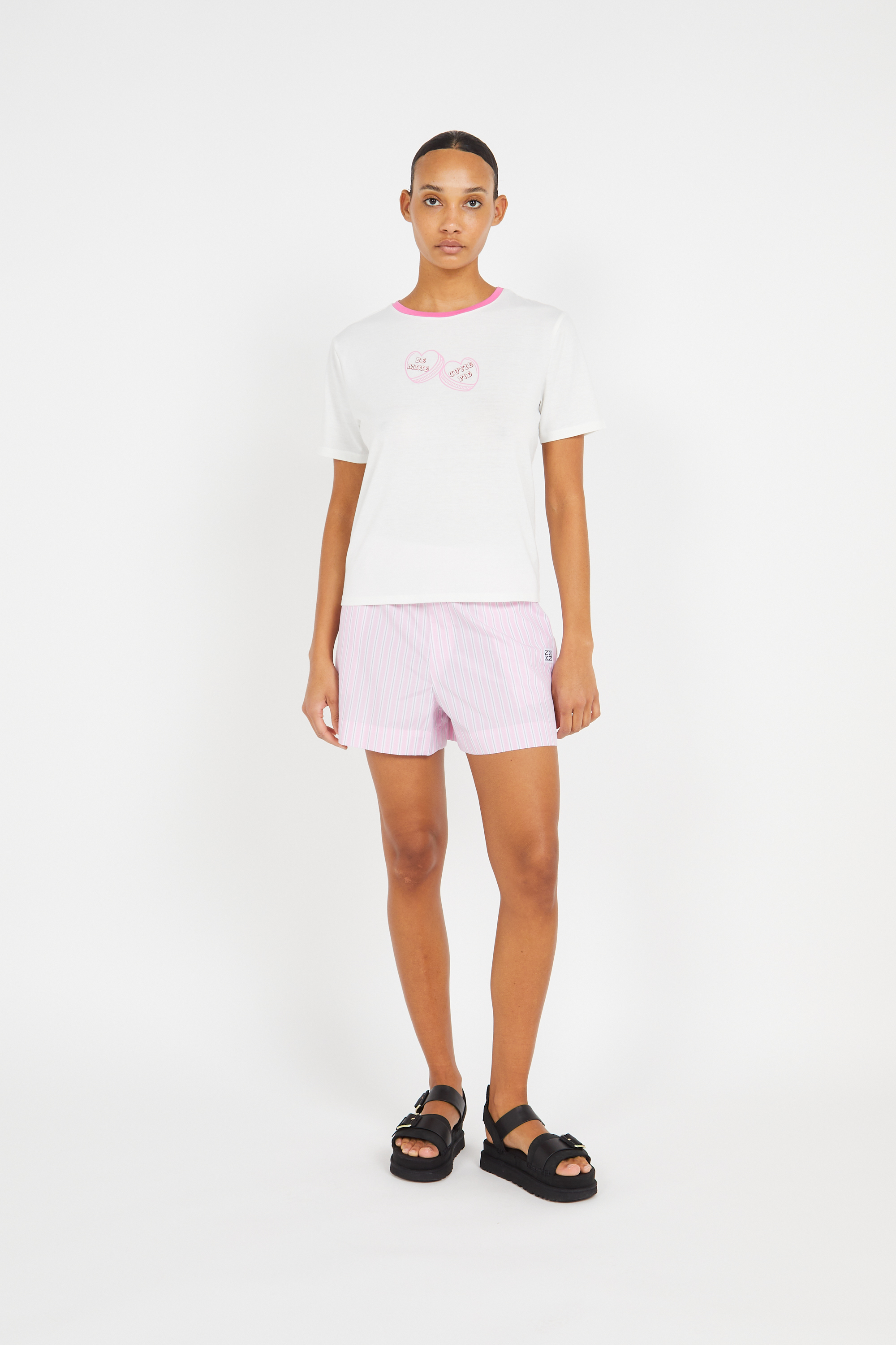 Regular-fit round-neck cotton T-shirt White