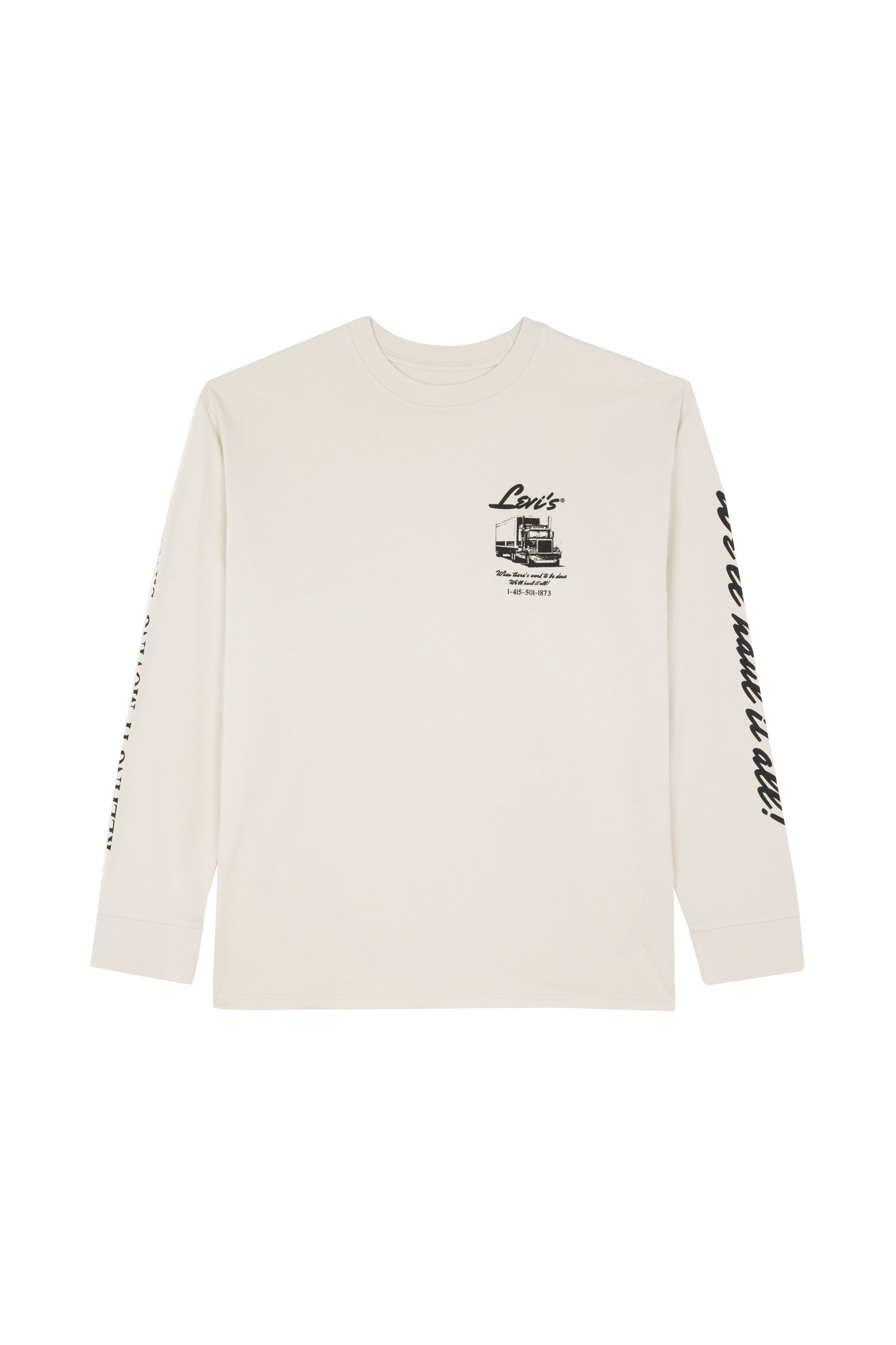 Regular-fit round-neck cotton T-shirt Beige