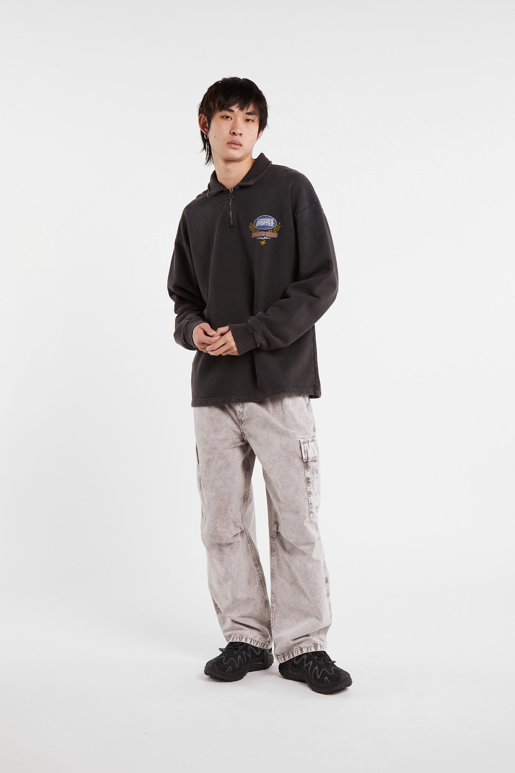 Sweat zippé GOODIES SPORTIVE Noir