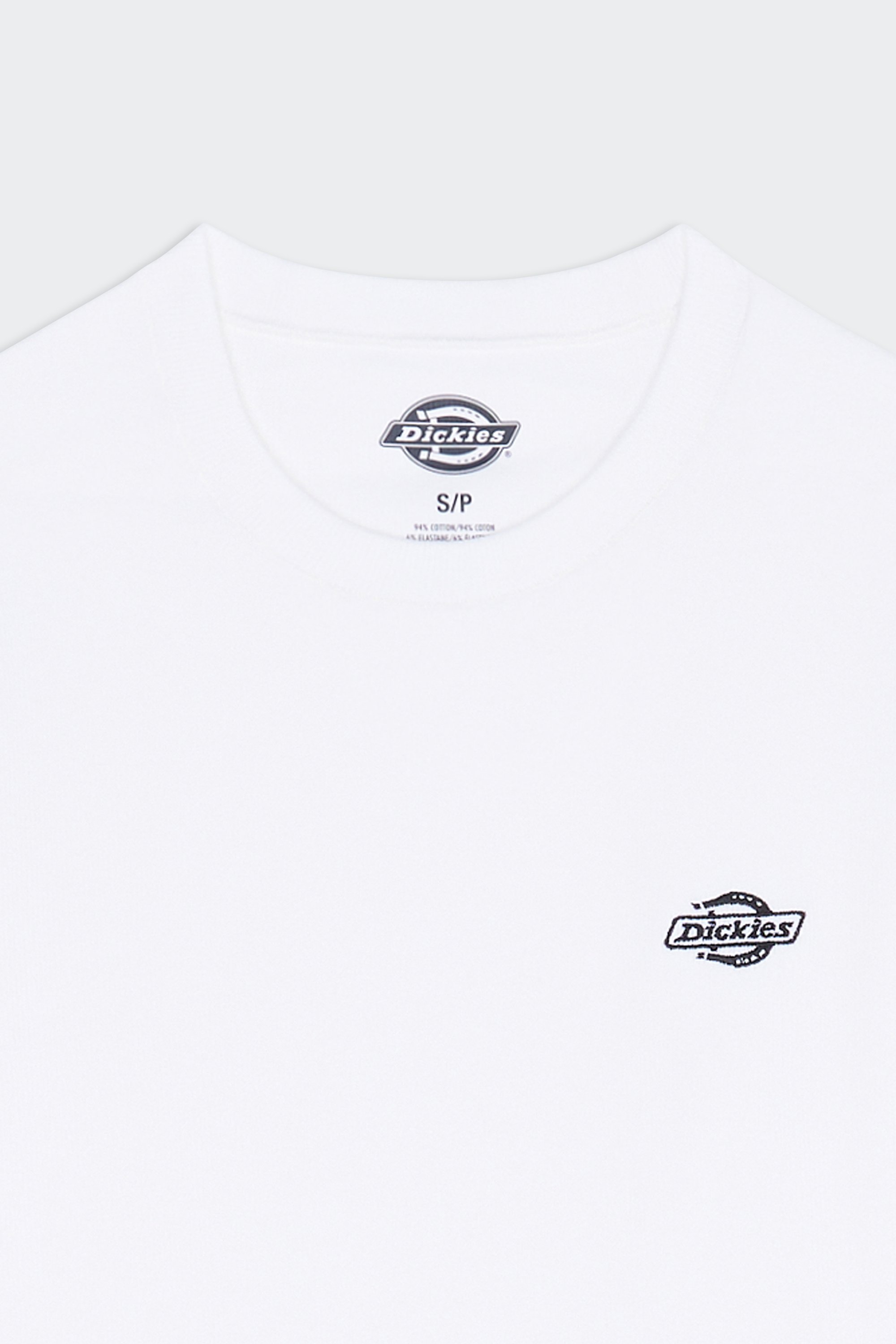 Regular-fit round-neck cotton T-shirt | White by DICKIES Regular-fit round-neck cotton T-shirt White