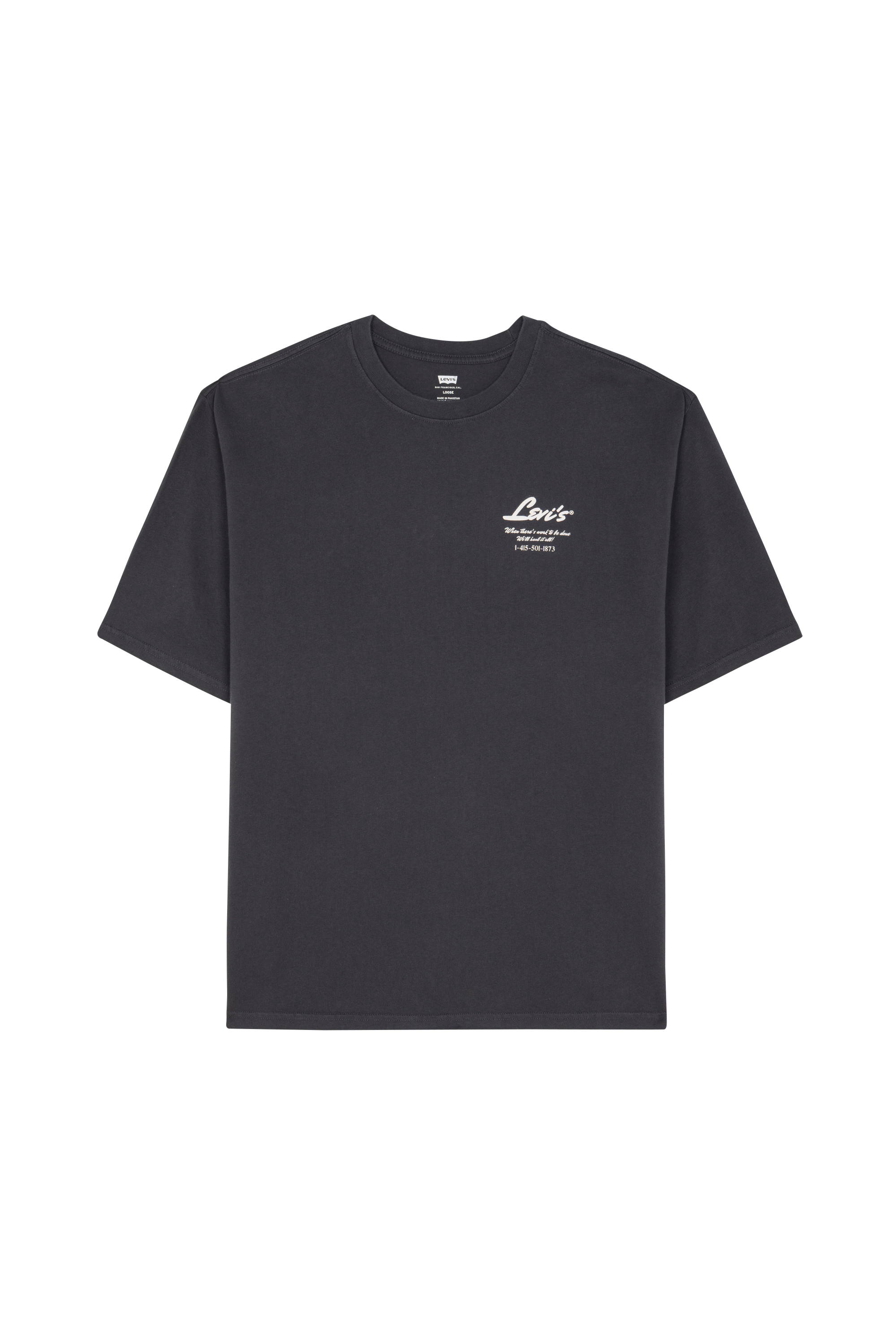 Regular-fit round-neck cotton T-shirt Grey