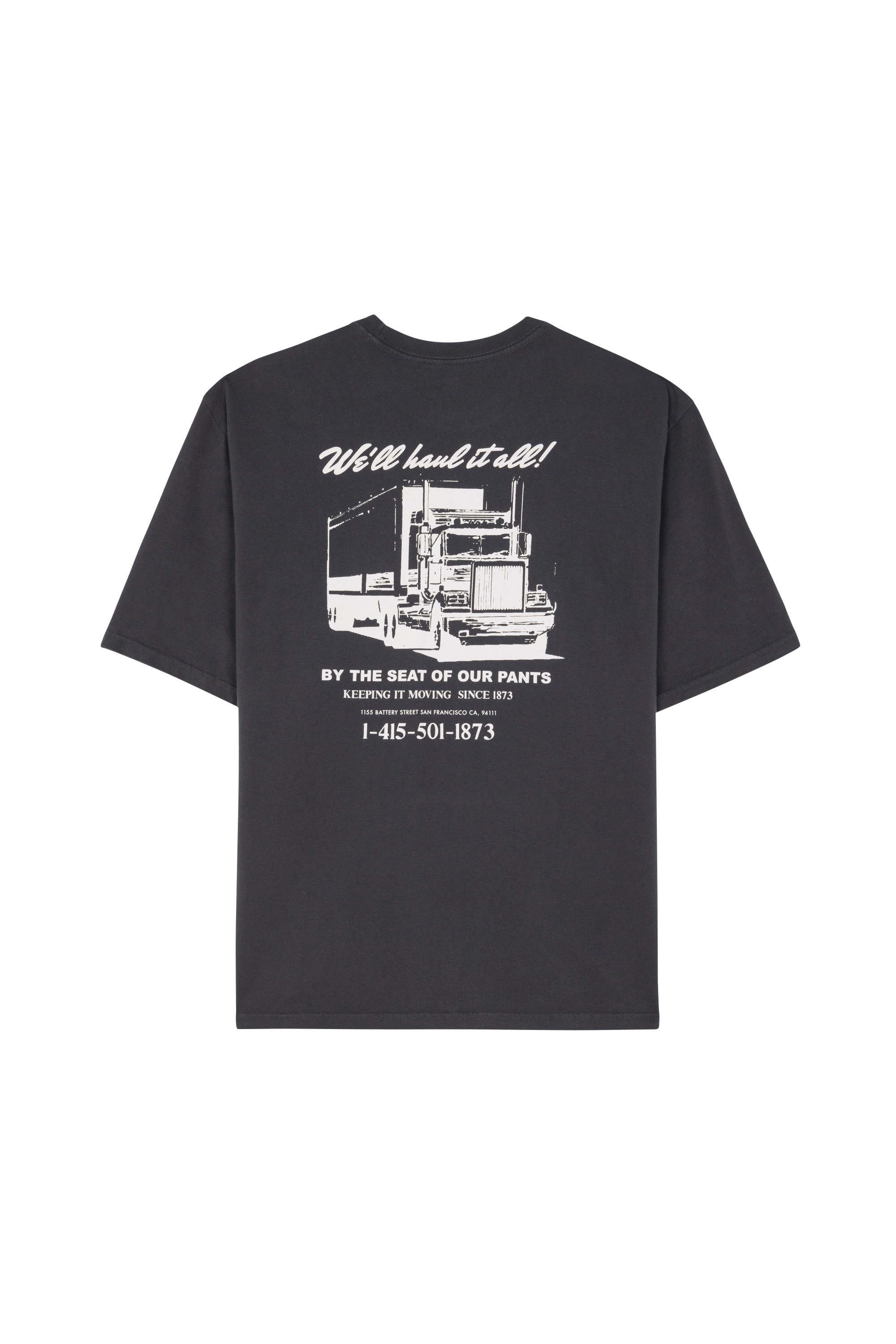Regular-fit round-neck cotton T-shirt Grey