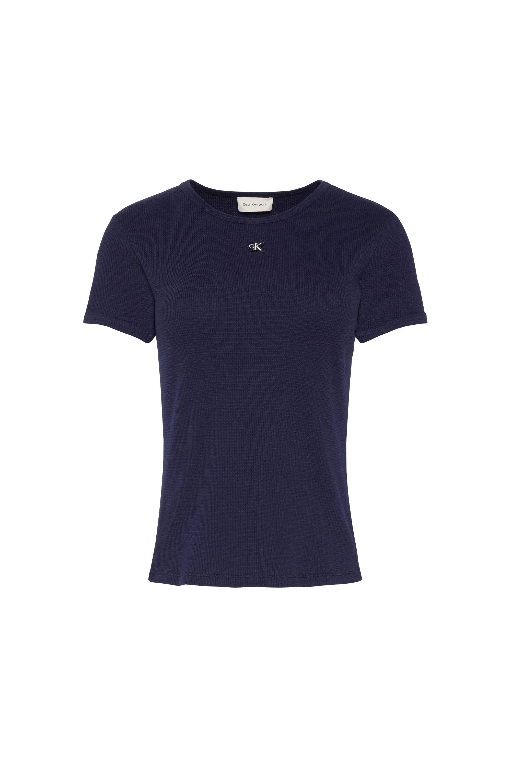 Regular-fit round-neck cotton T-shirt  Evening blue