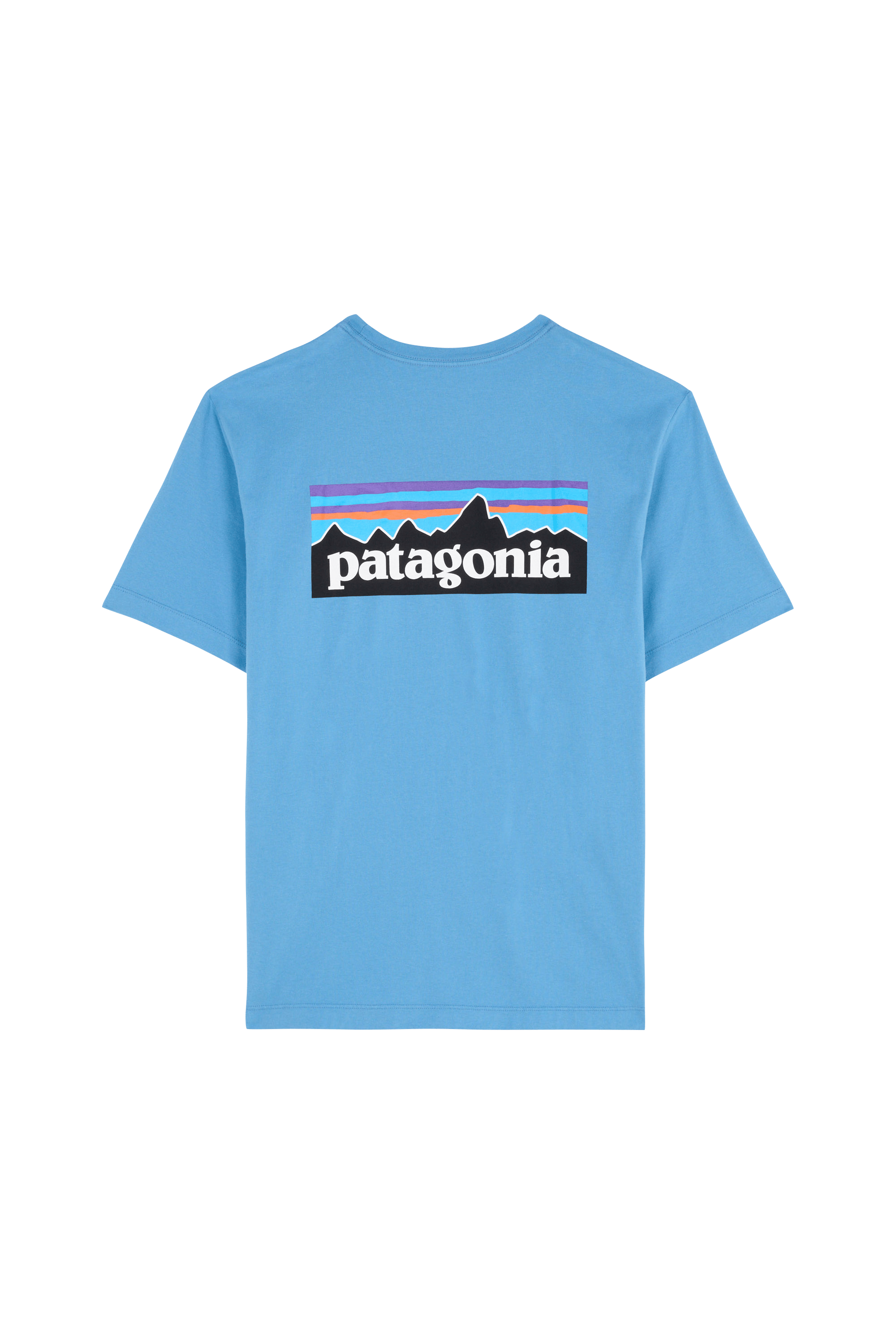 Regular-fit round-neck cotton T-shirt Blue