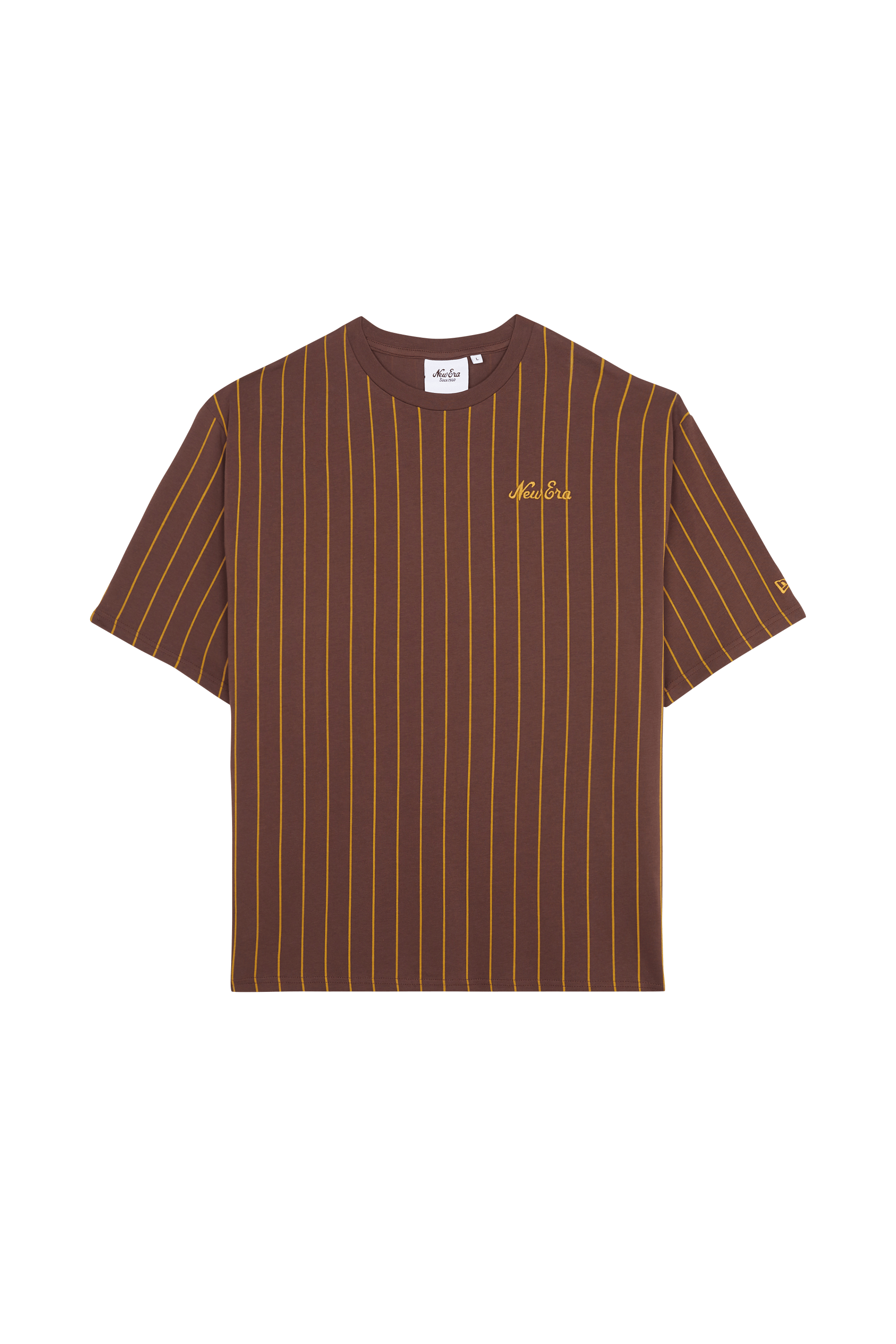 T-shirt NE PINSTRIPE OS TEE NEWERA  LTCCHS Brown