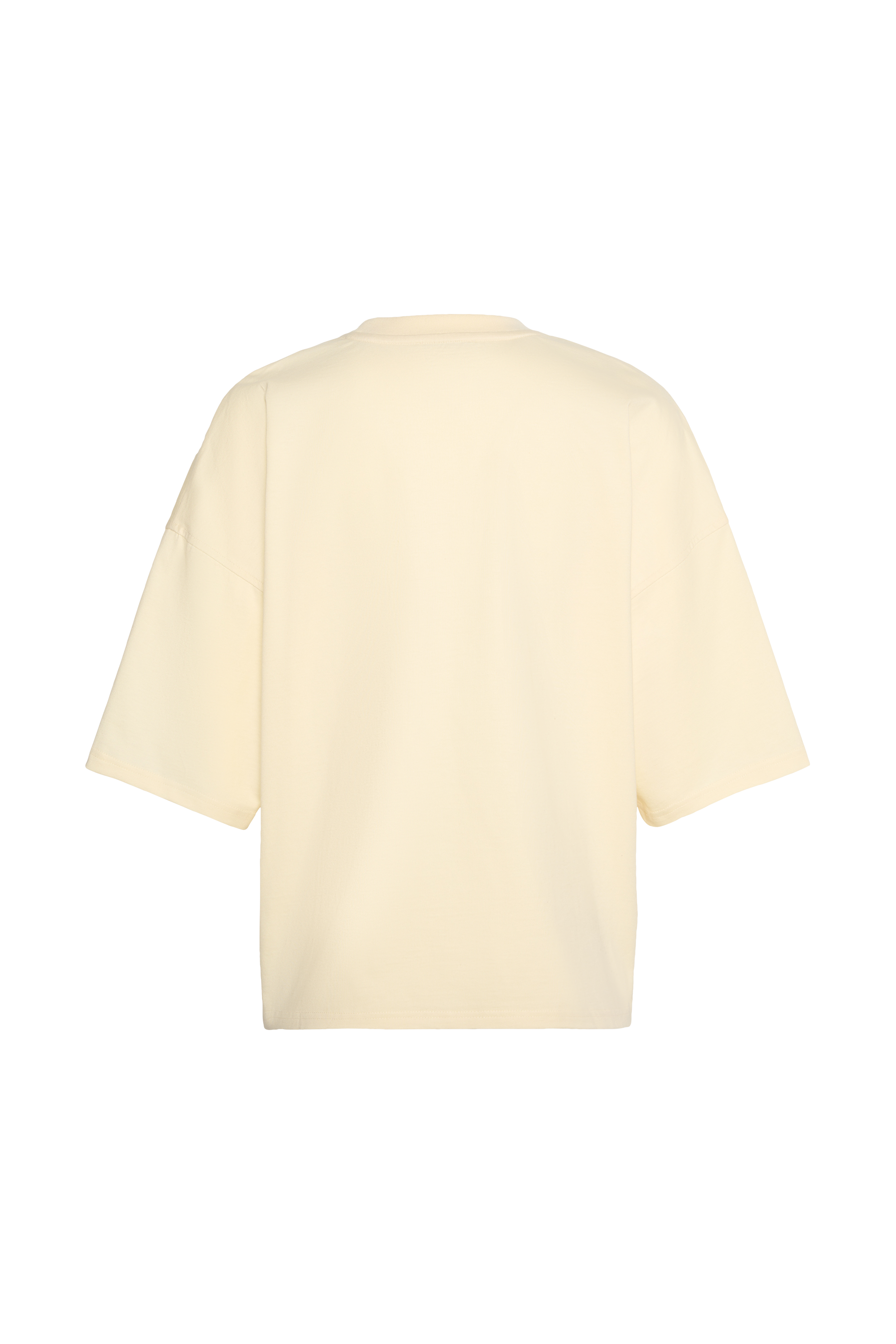 Regular-fit round-neck cotton T-shirt | Beige CALVIN KLEIN Women