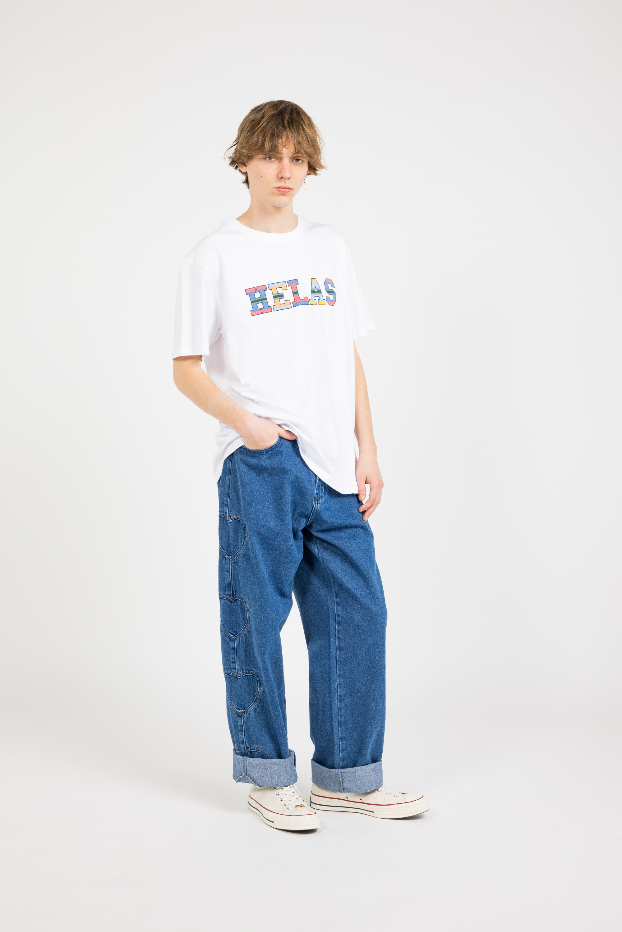 Regular-fit round-neck cotton T-shirt White