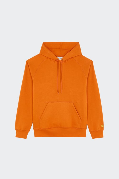 Hoodie orange homme sale