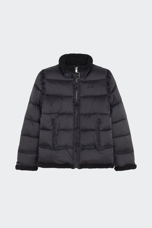 SCHOTT Lightweight quilted padded jacket with high neck Black