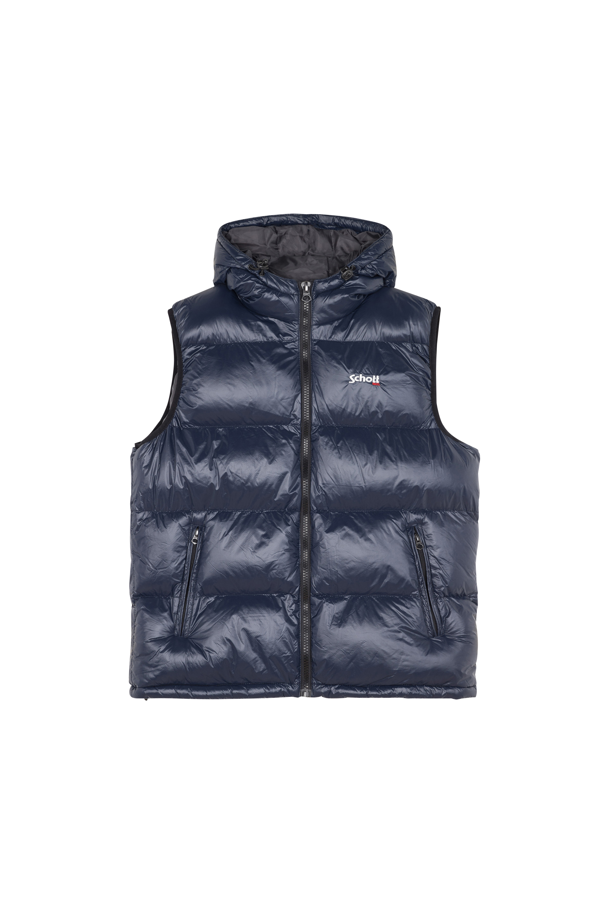 Lightweight quilted padded jacket with high neck Blue