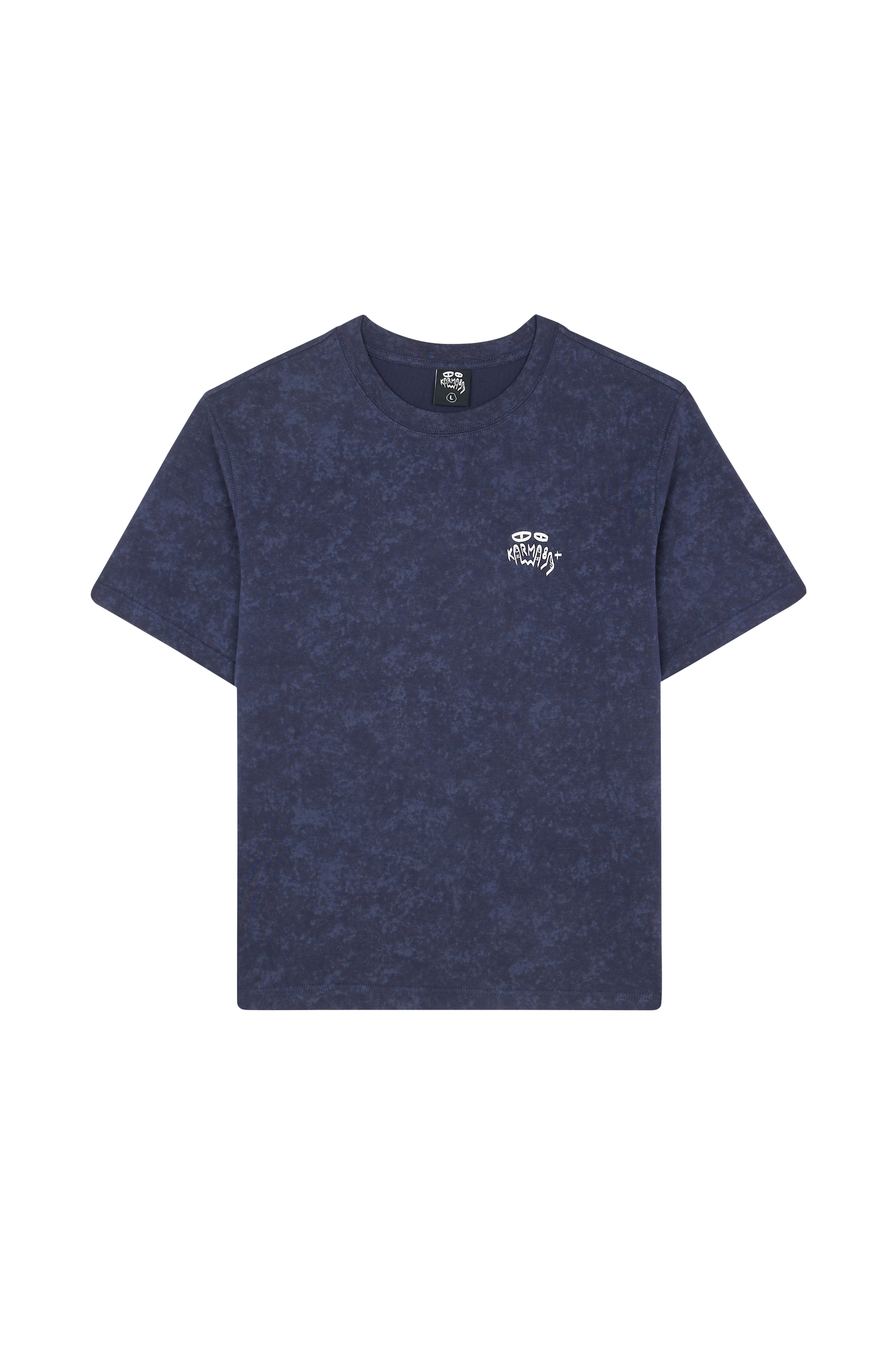 Regular-fit round-neck cotton T-shirt KARMA8A Blue