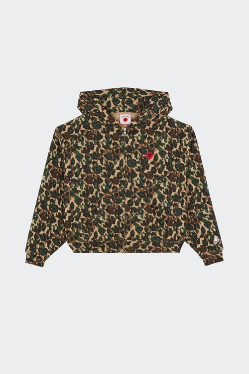 Hoodie zippé - Taille M Kaki