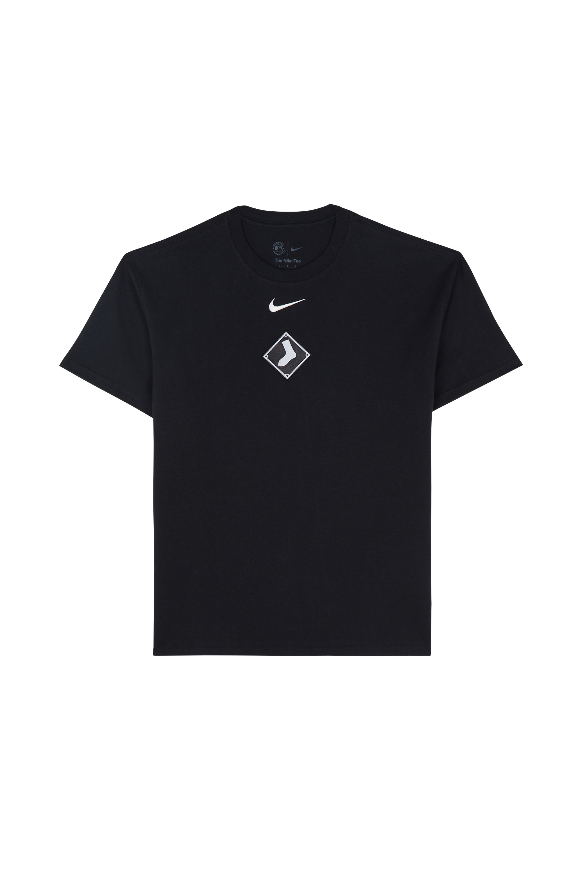 Regular-fit round-neck cotton T-shirt Black
