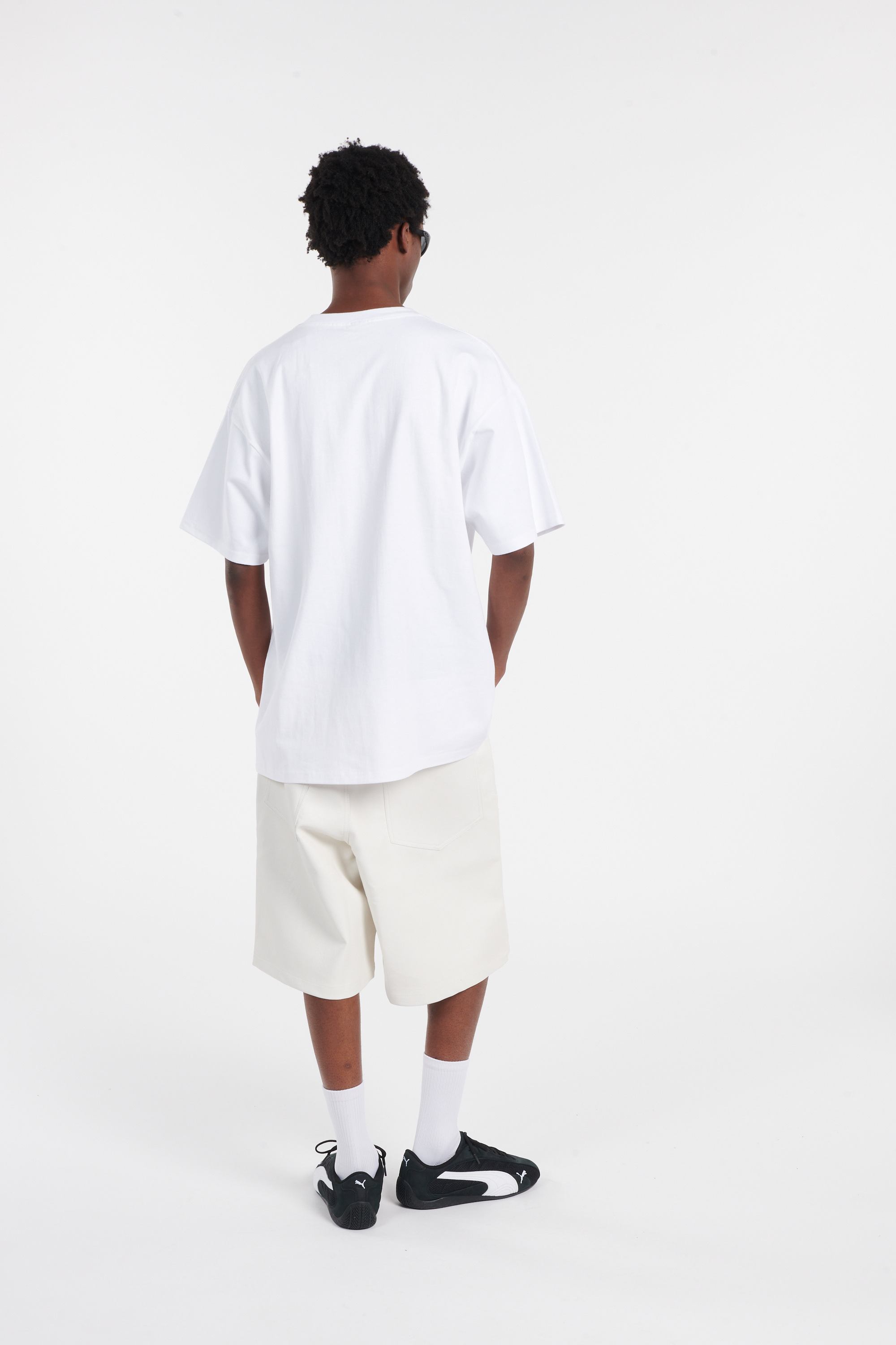 Regular-fit round-neck cotton T-shirt White