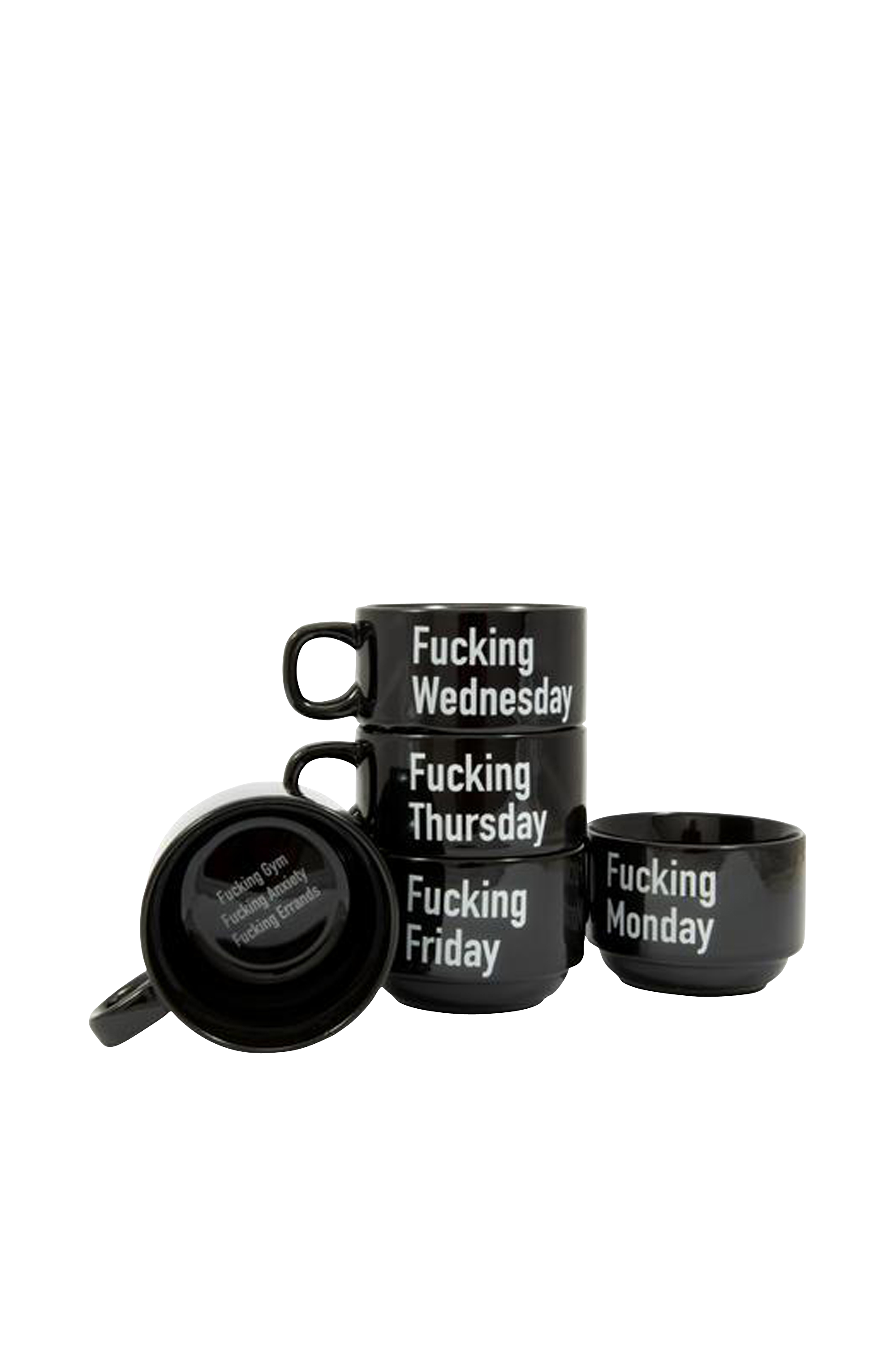 Set de 5 tasses Noir