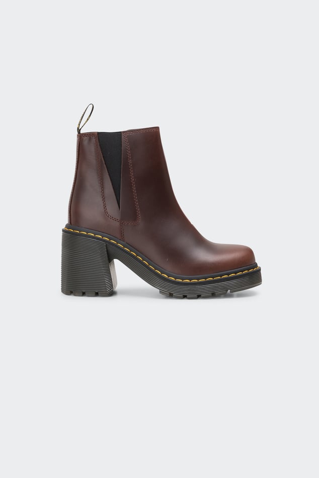 Woman Heeled Leather Mid Tecnologias Dr martens 1460 8 Eye DS Smooth Laarzen calf Boots Brown Dr. Martens ParallaxShops