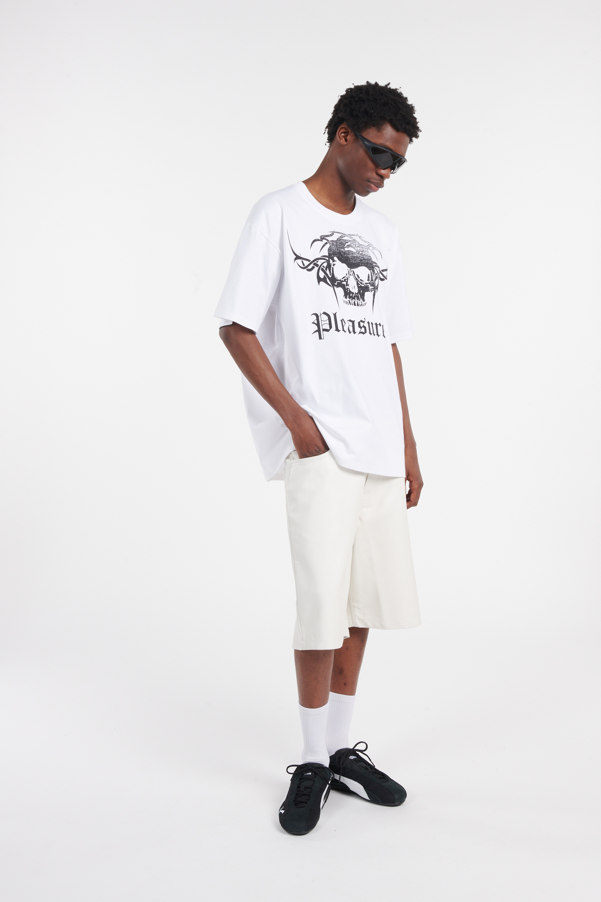 Regular-fit round-neck cotton T-shirt White