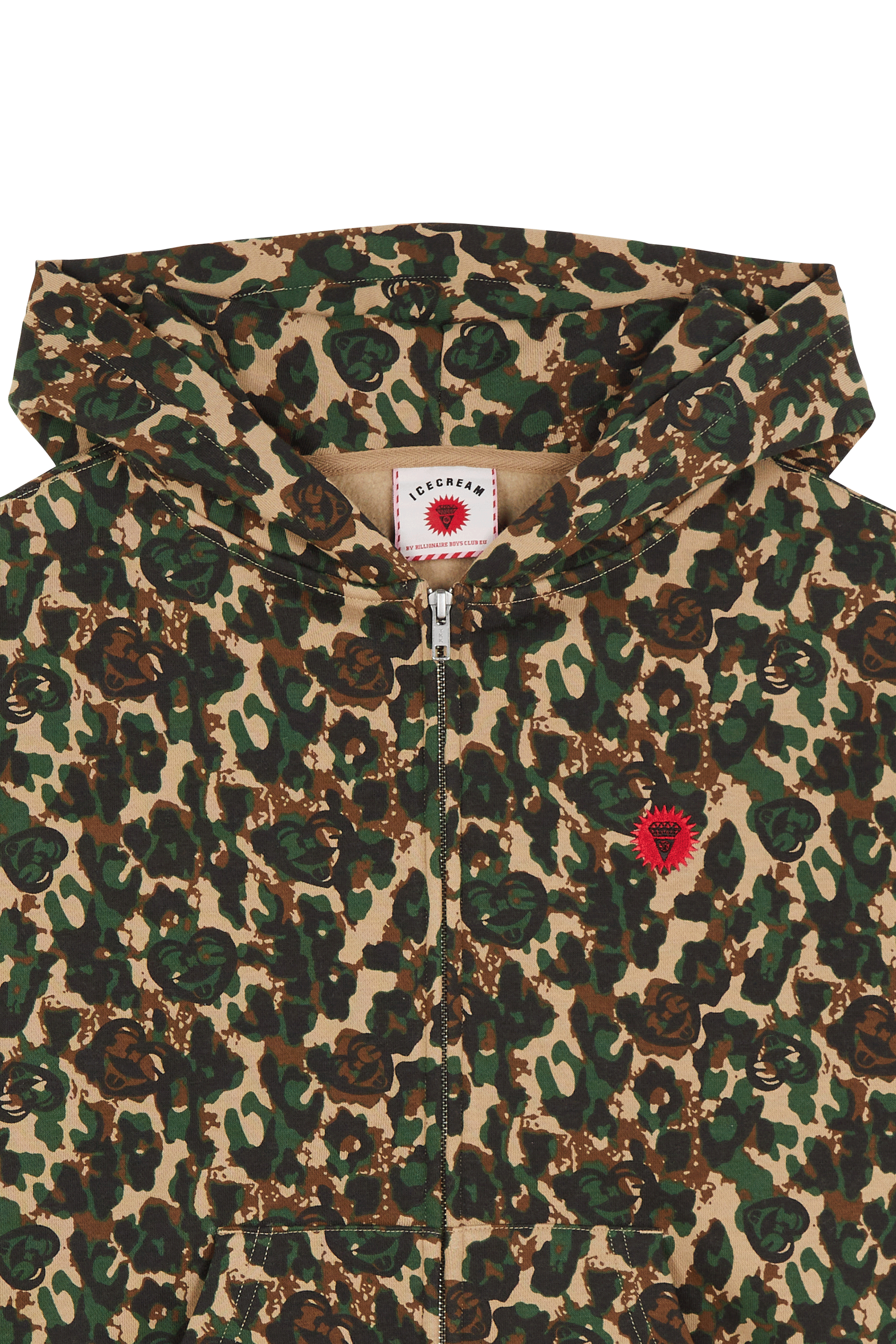 Hoodie zippé ICE CREAM Kaki