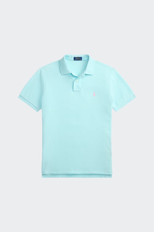 Polo - Polo slim-fit en coton - Taille L Bleu