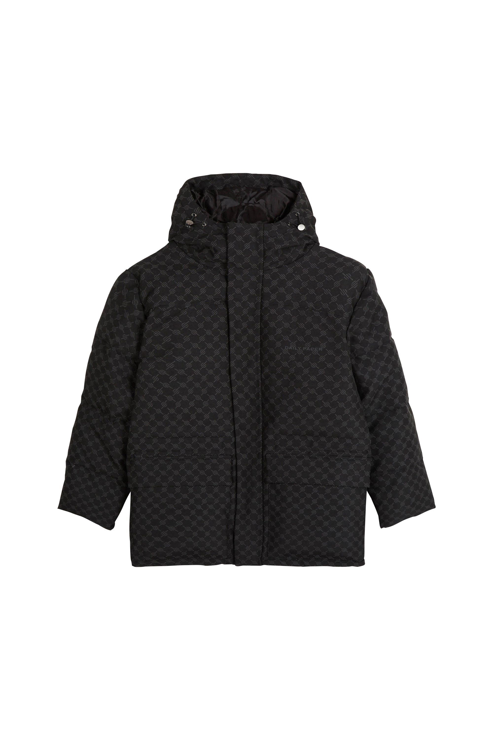 Lightweight quilted padded jacket with high neck Black