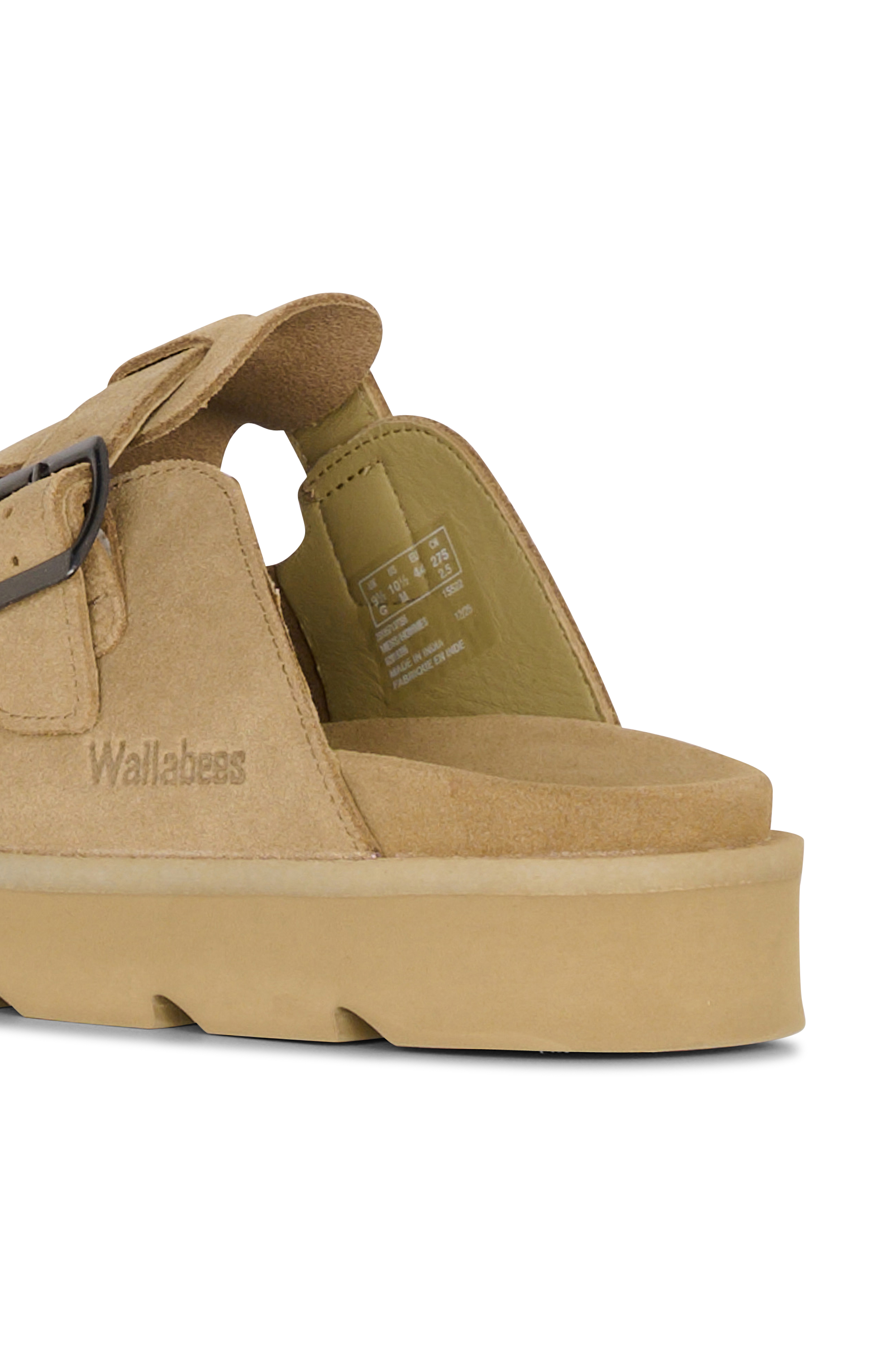 Flat furry sheepskin sandals Beige