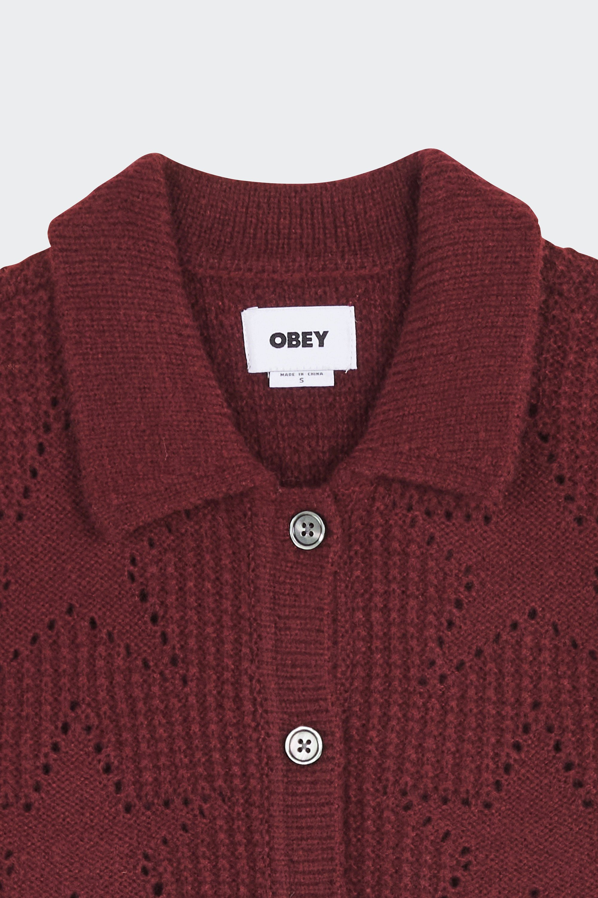 Cardigan | Red by OBEY Cardigan Red