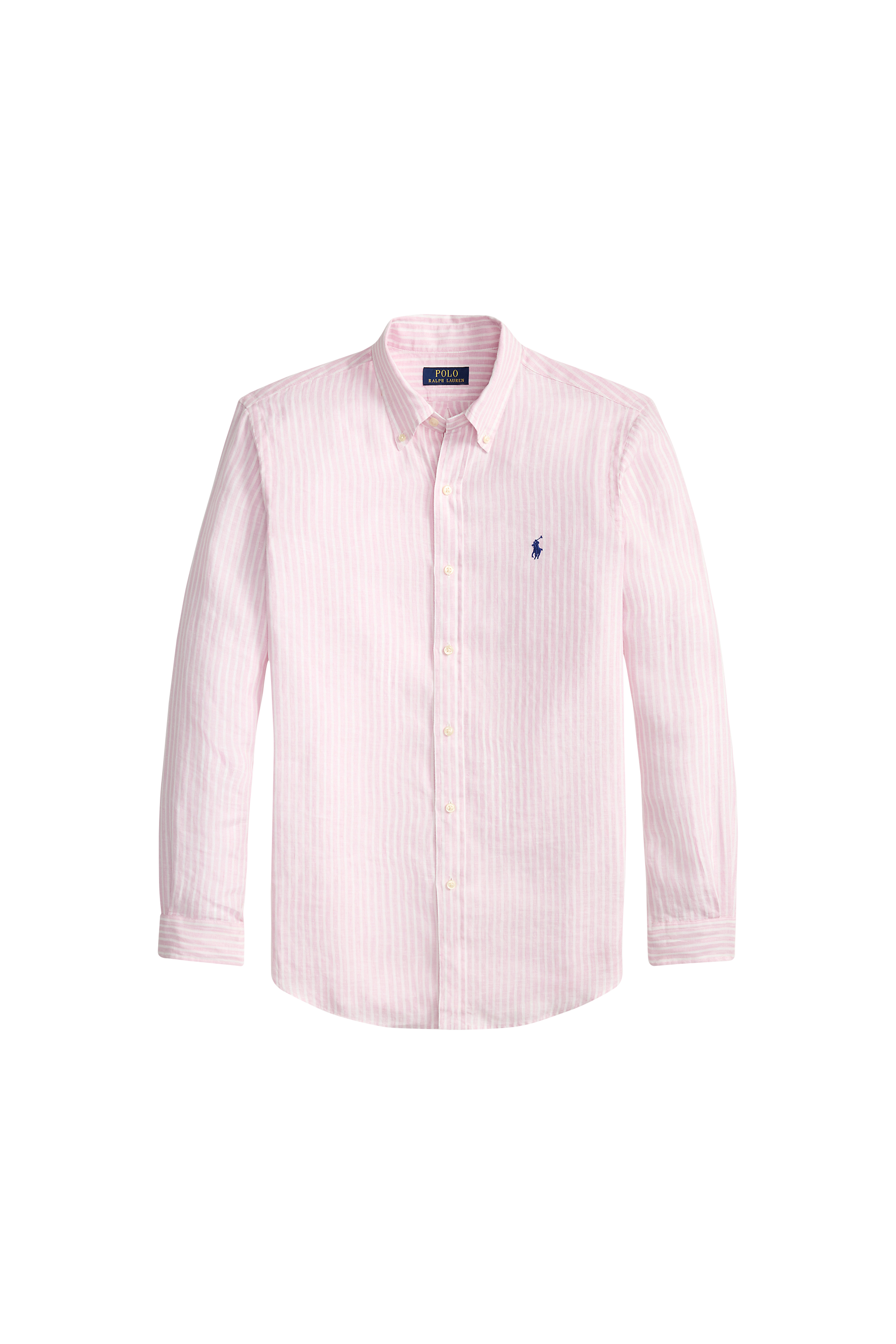Chemise Custom Fit Striped Linen Shirt 5137b pink white