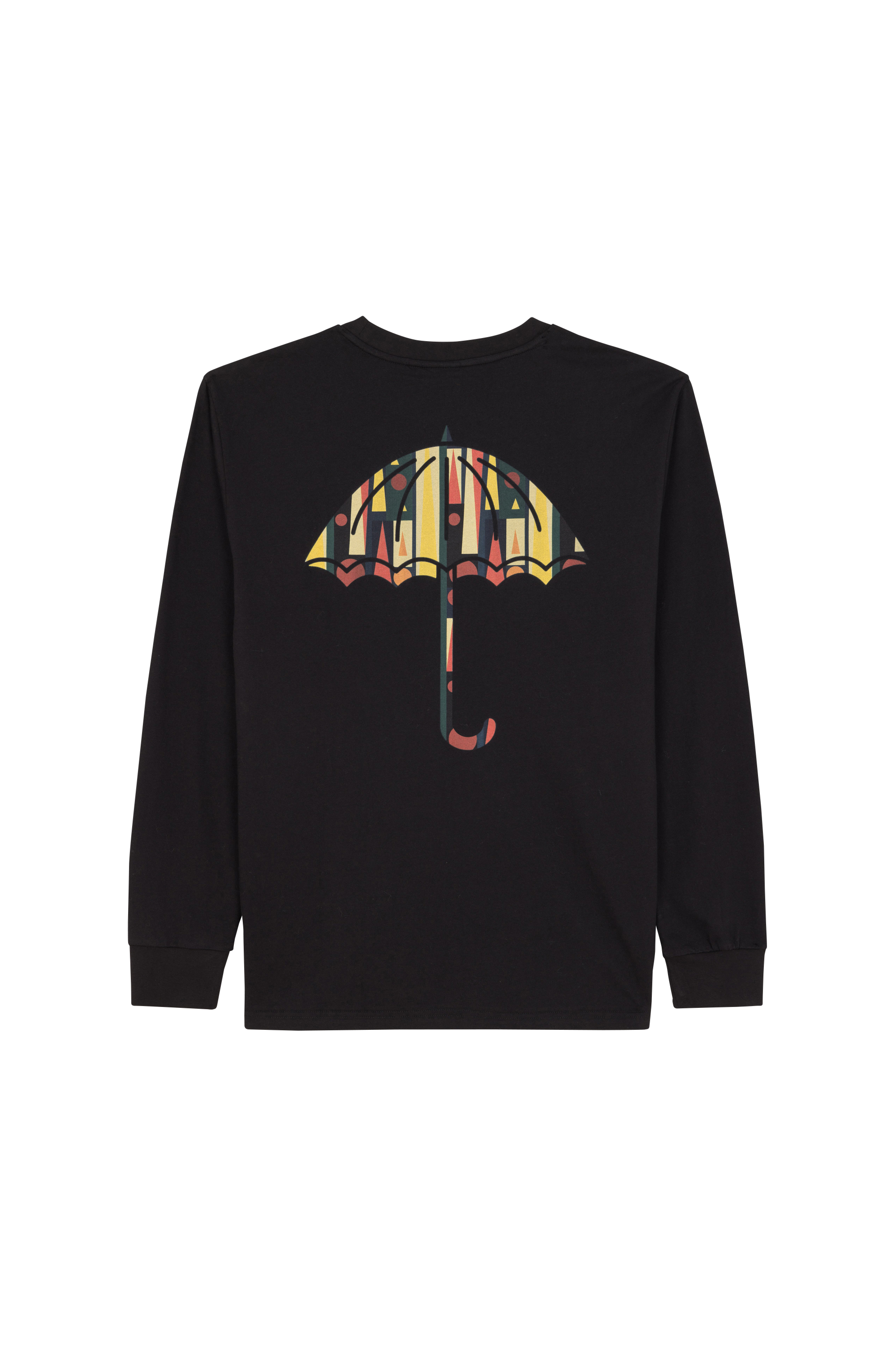 Regular-fit round-neck cotton T-shirt Black