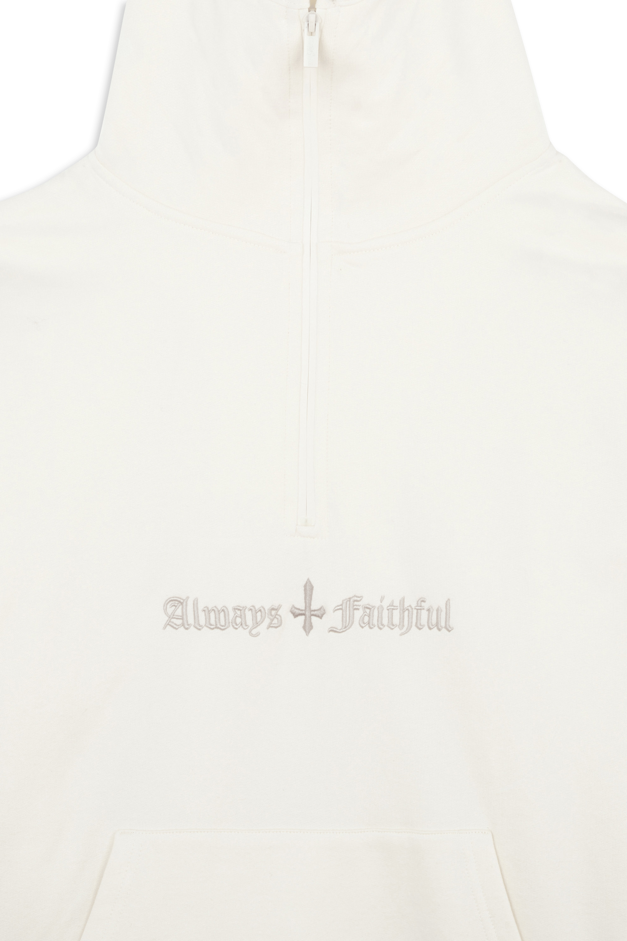 Zippered hoodie Beige