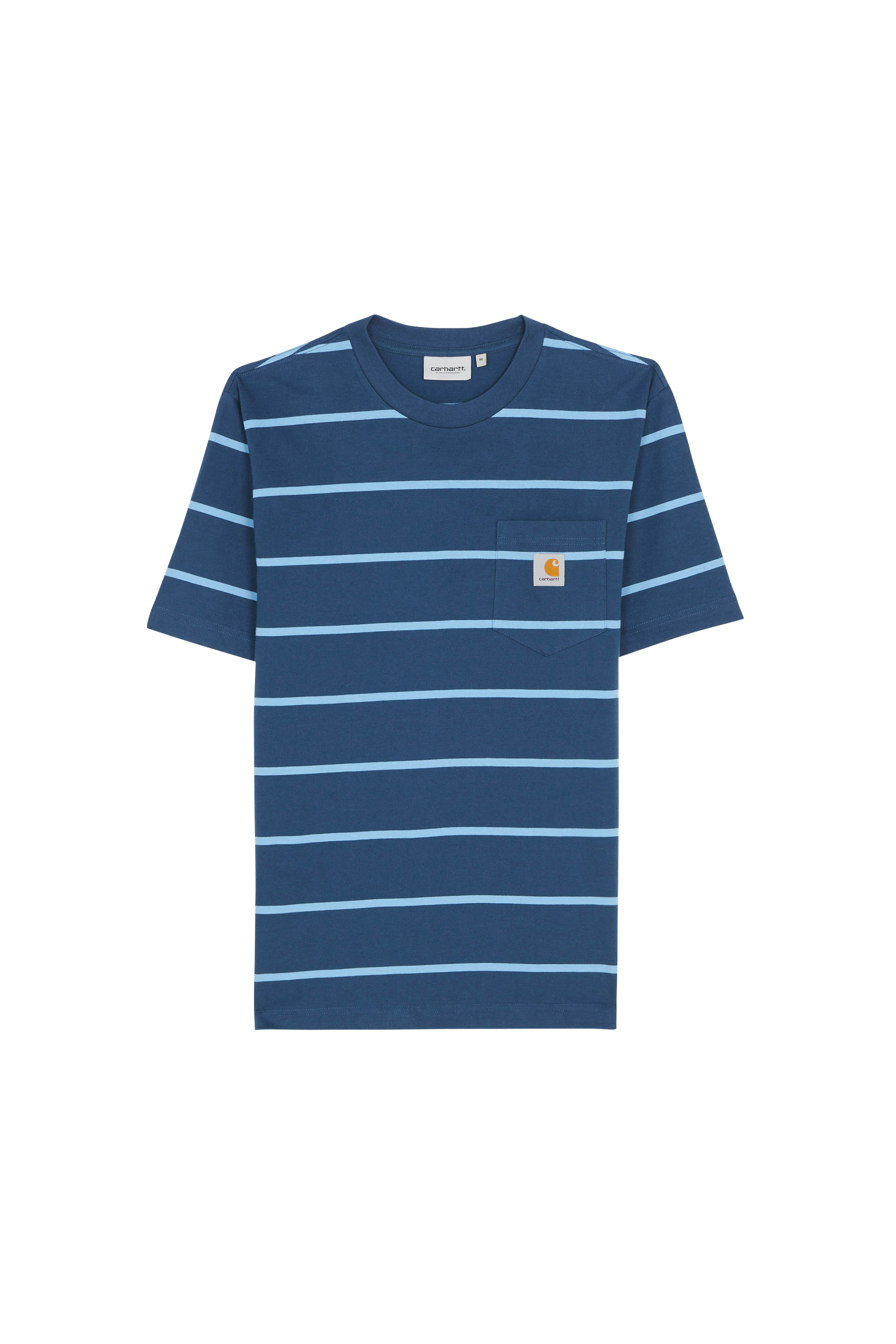 Regular-fit round-neck cotton T-shirt Blue