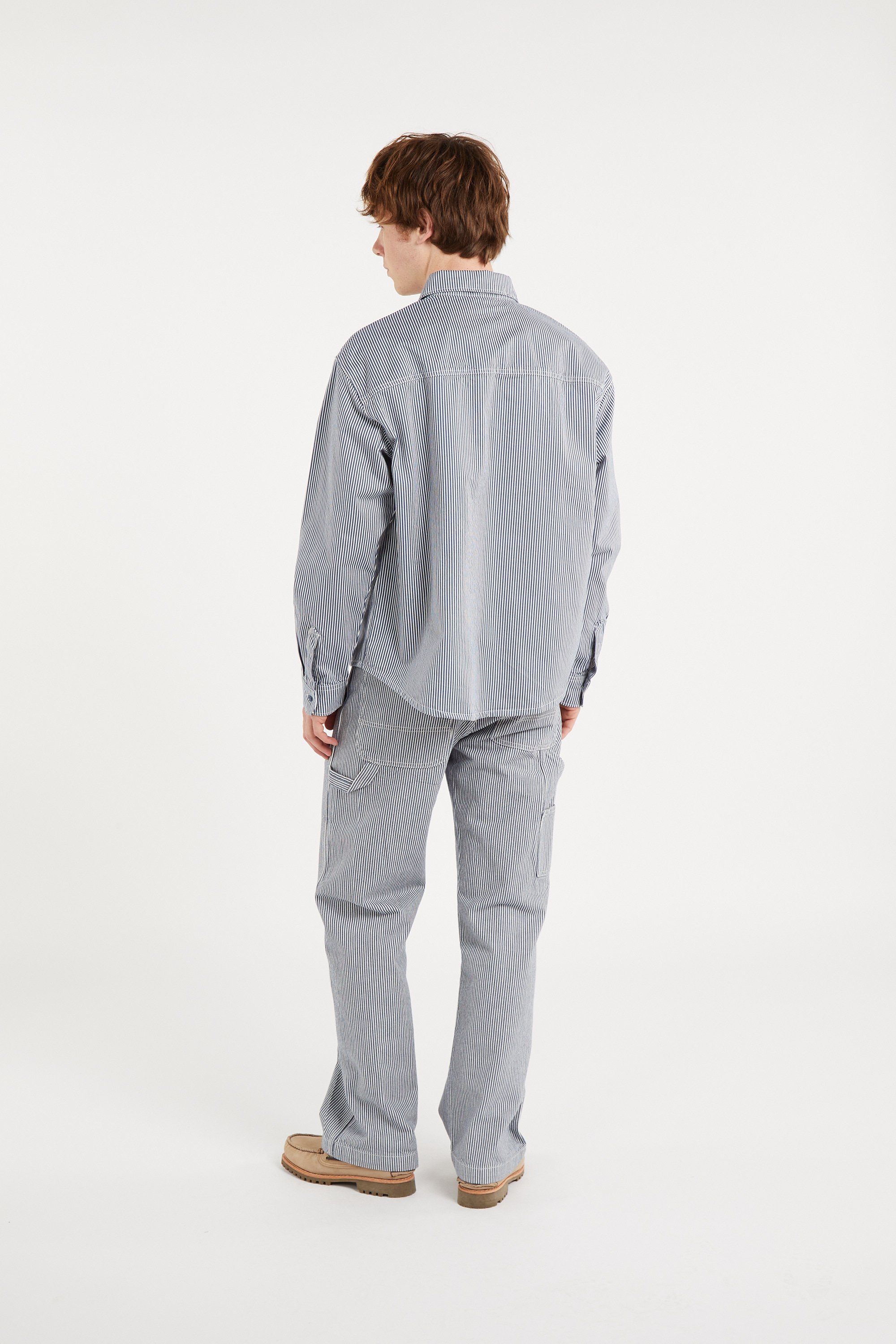 Straight Striped Shirt Blue