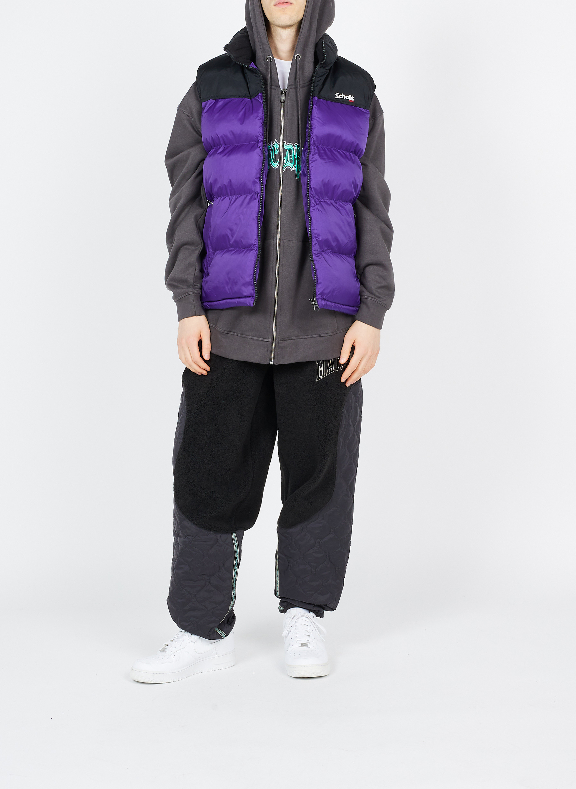 Sleeveless Puffer Jacket SCHOTT Purple