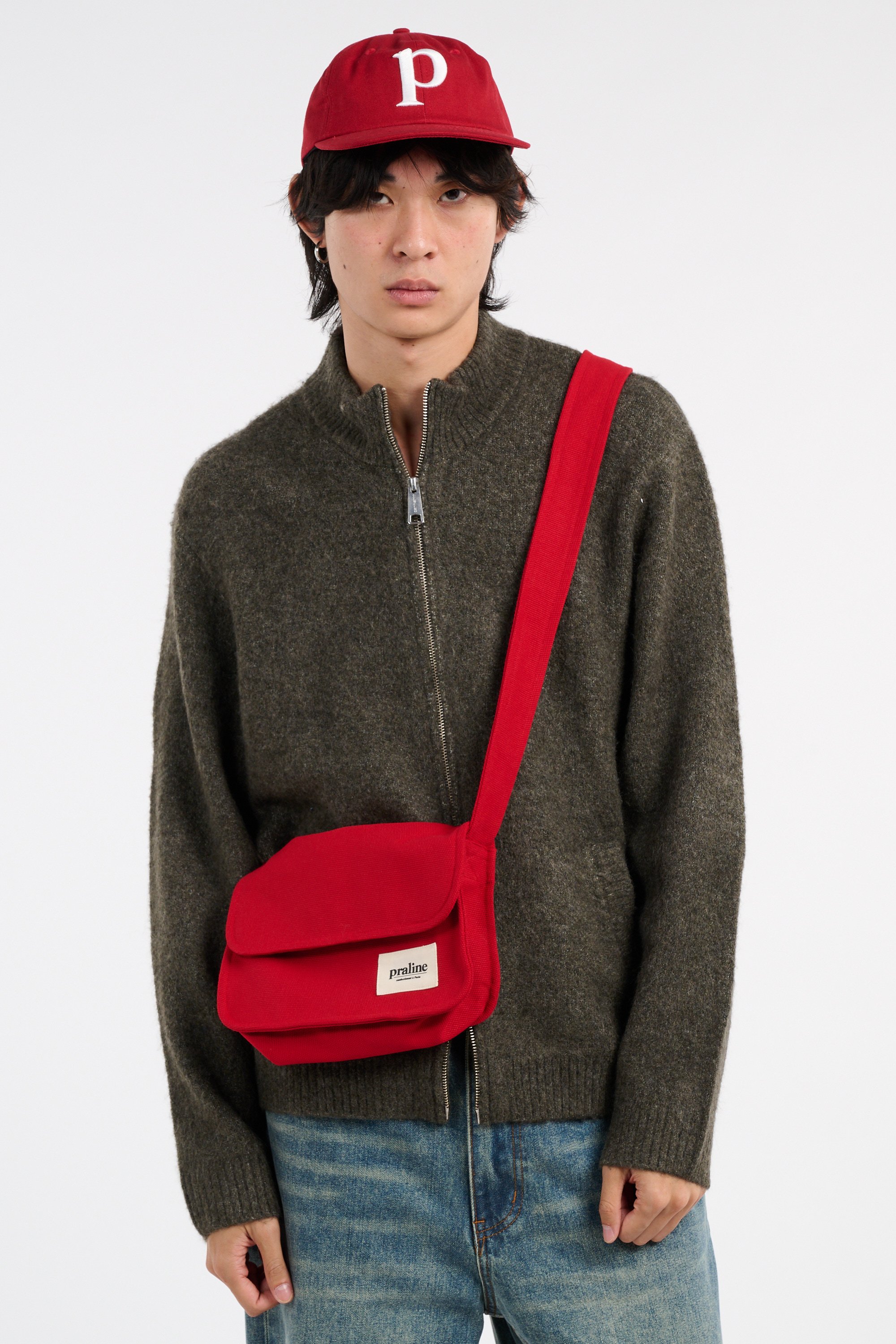 Sac bandoulière | Rouge PRALINE Homme