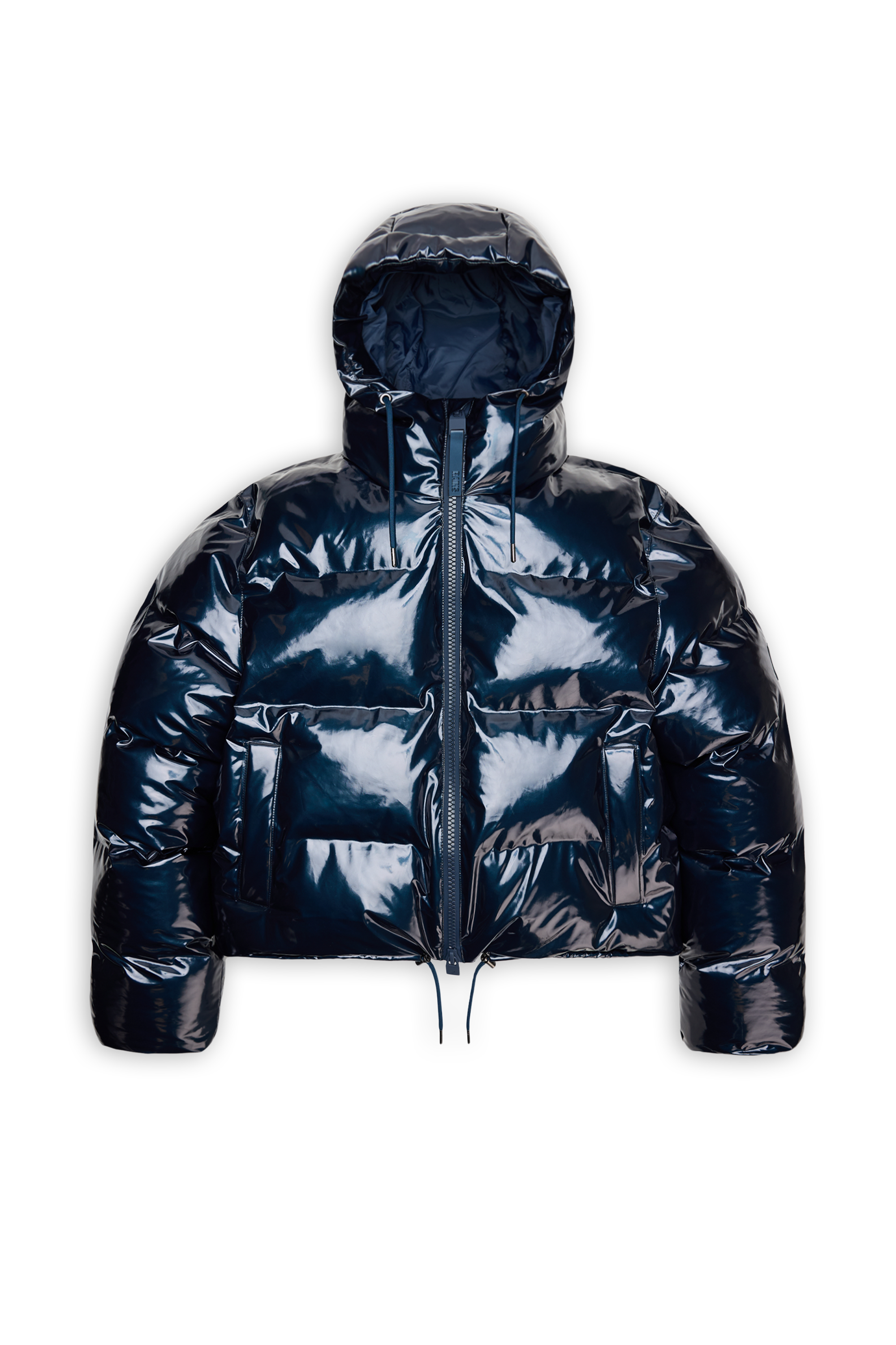 Lightweight quilted padded jacket with high neck Blue