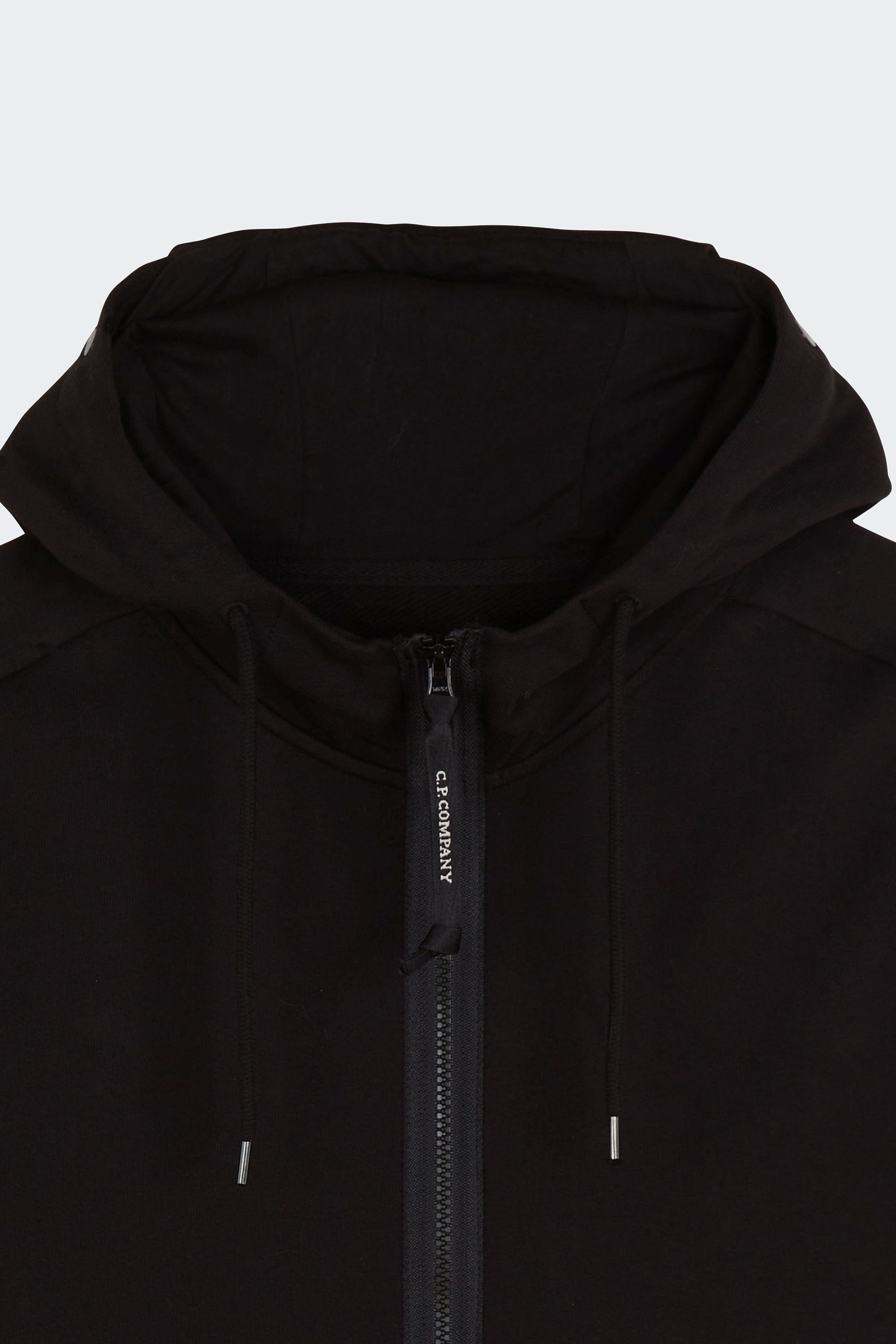 zip-up hoodie | Black by C.P. COMPANY zip-up hoodie Black