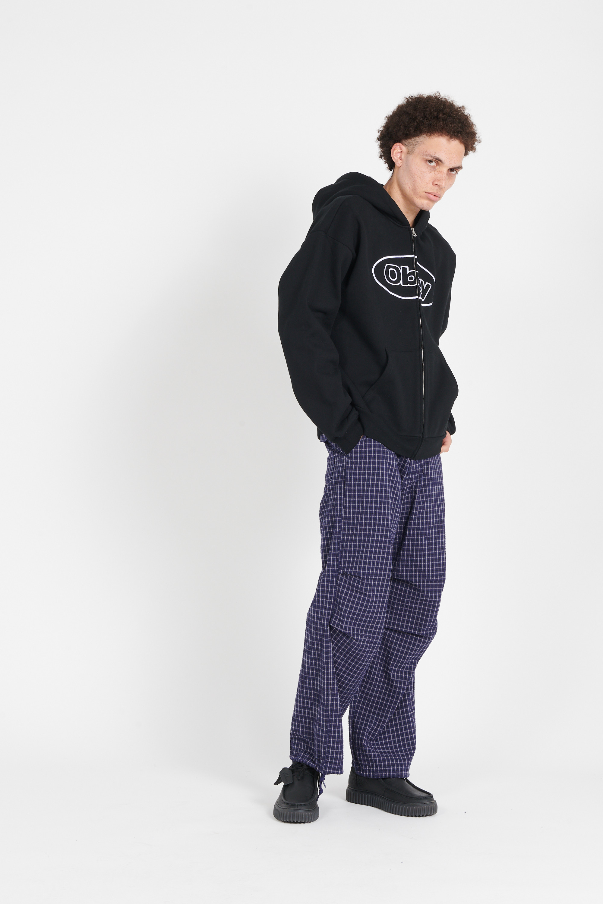 zip-up hoodie Black