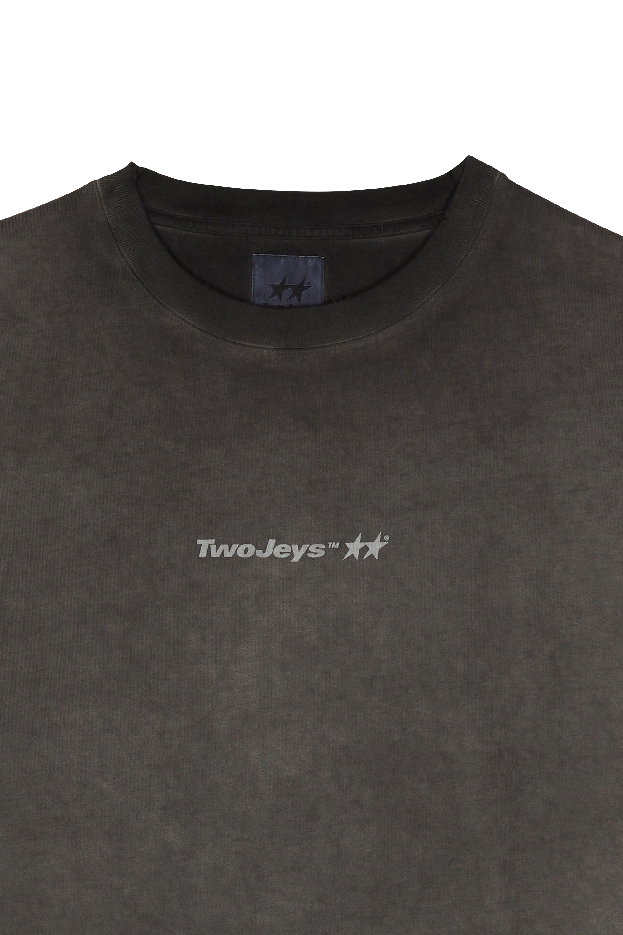 Regular-fit round-neck cotton T-shirt TWOJEYS Black