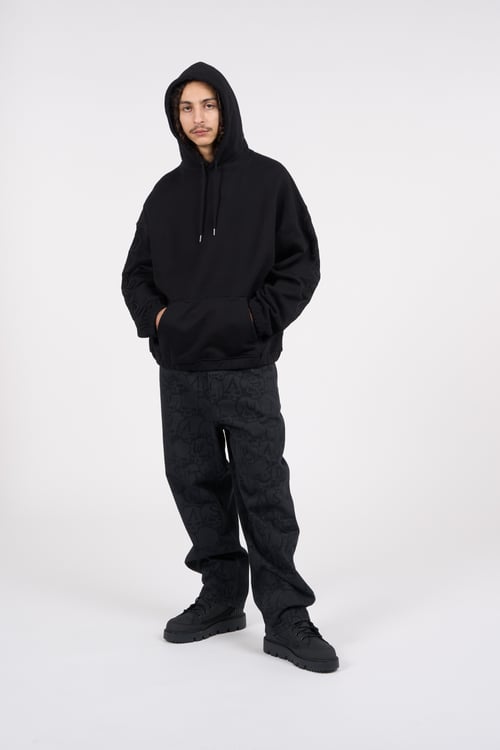 WASTED Pantalon baggy Noir