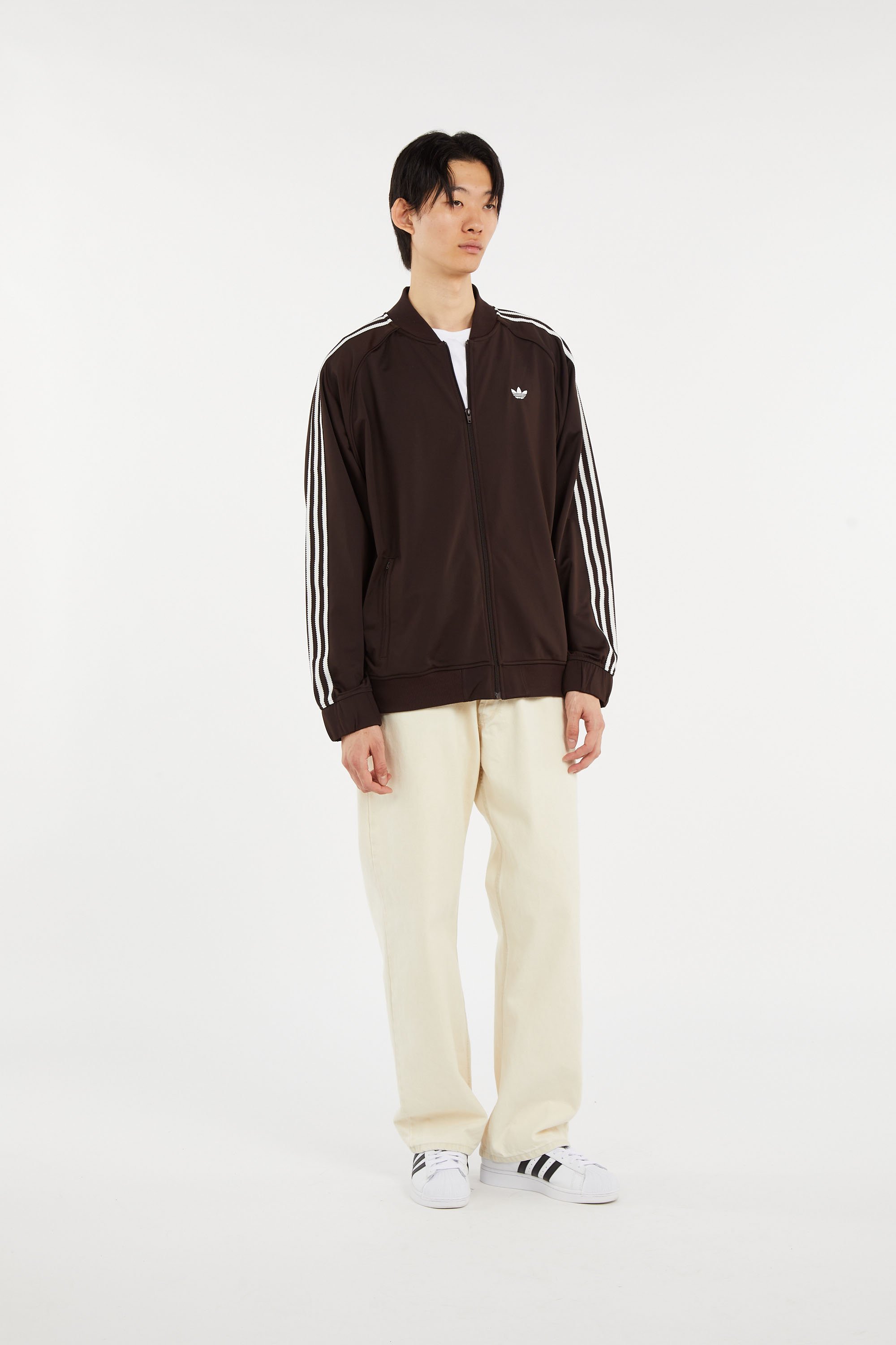 Veste de survêtement  ADIDAS Marron
