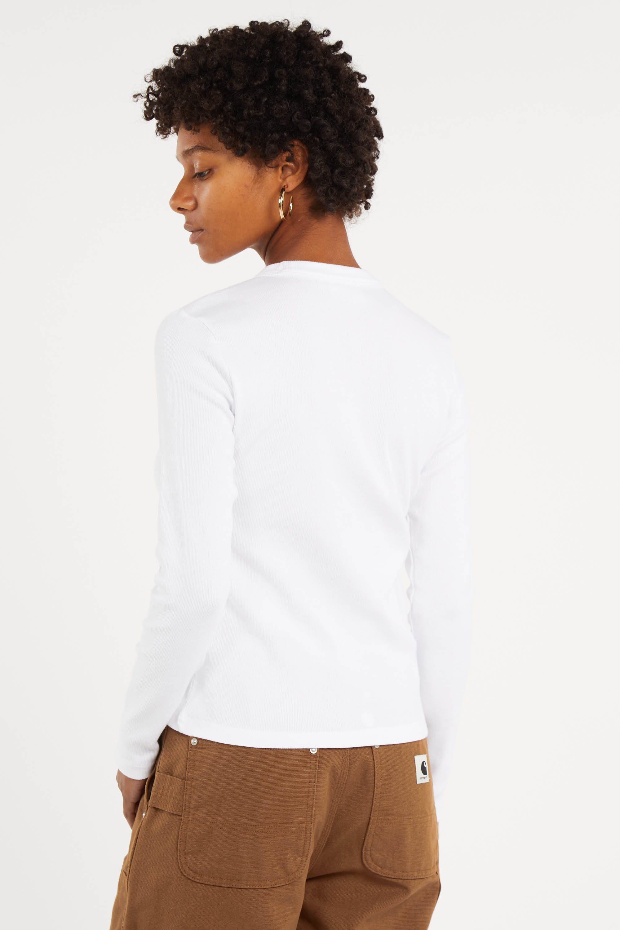 Regular-fit round-neck cotton T-shirt | White CARHARTT WIP Women