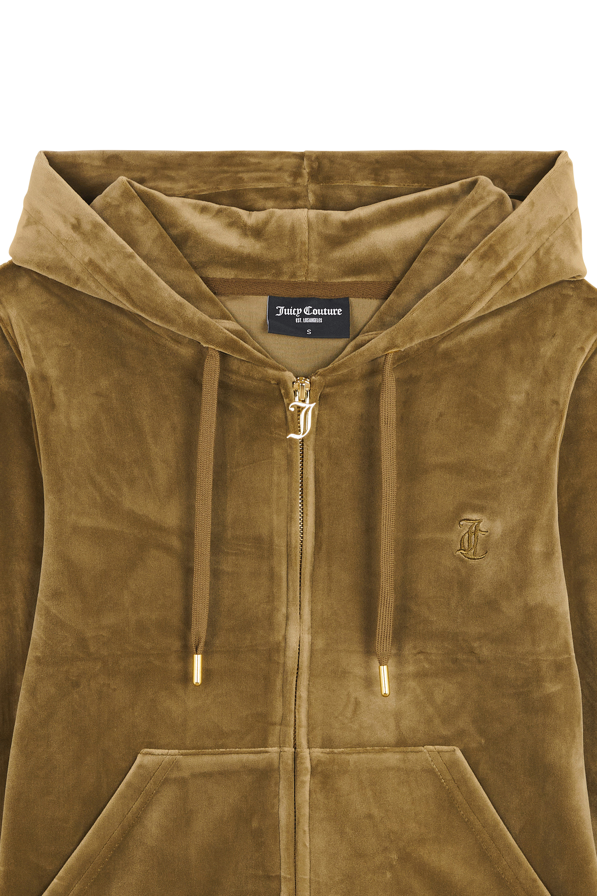 Hoodie zippé Kaki