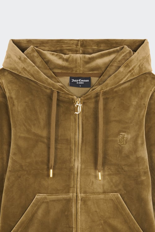 JUICY COUTURE zip-up hoodie Khaki