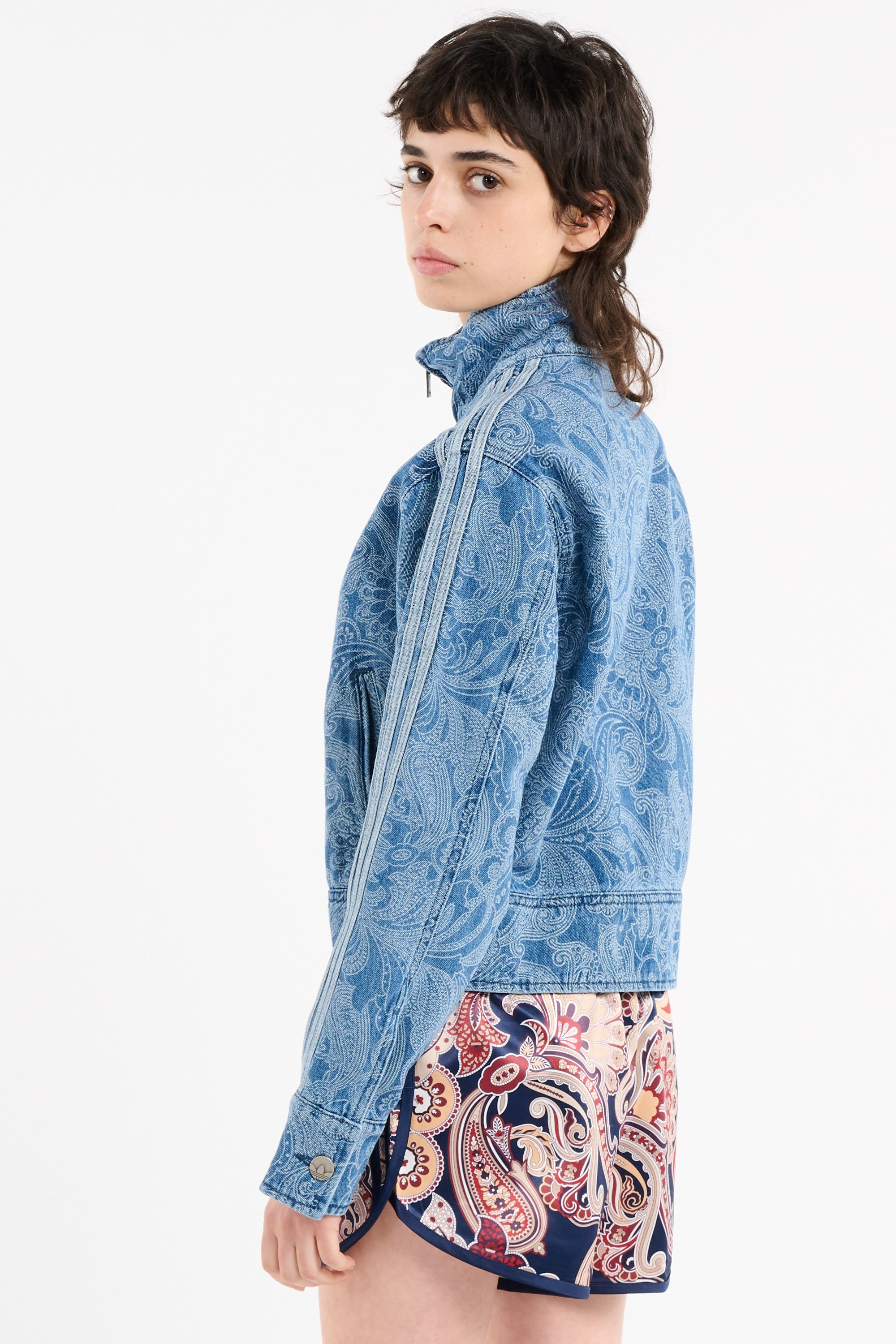 Paisley denim jacket | Blue ADIDAS Women