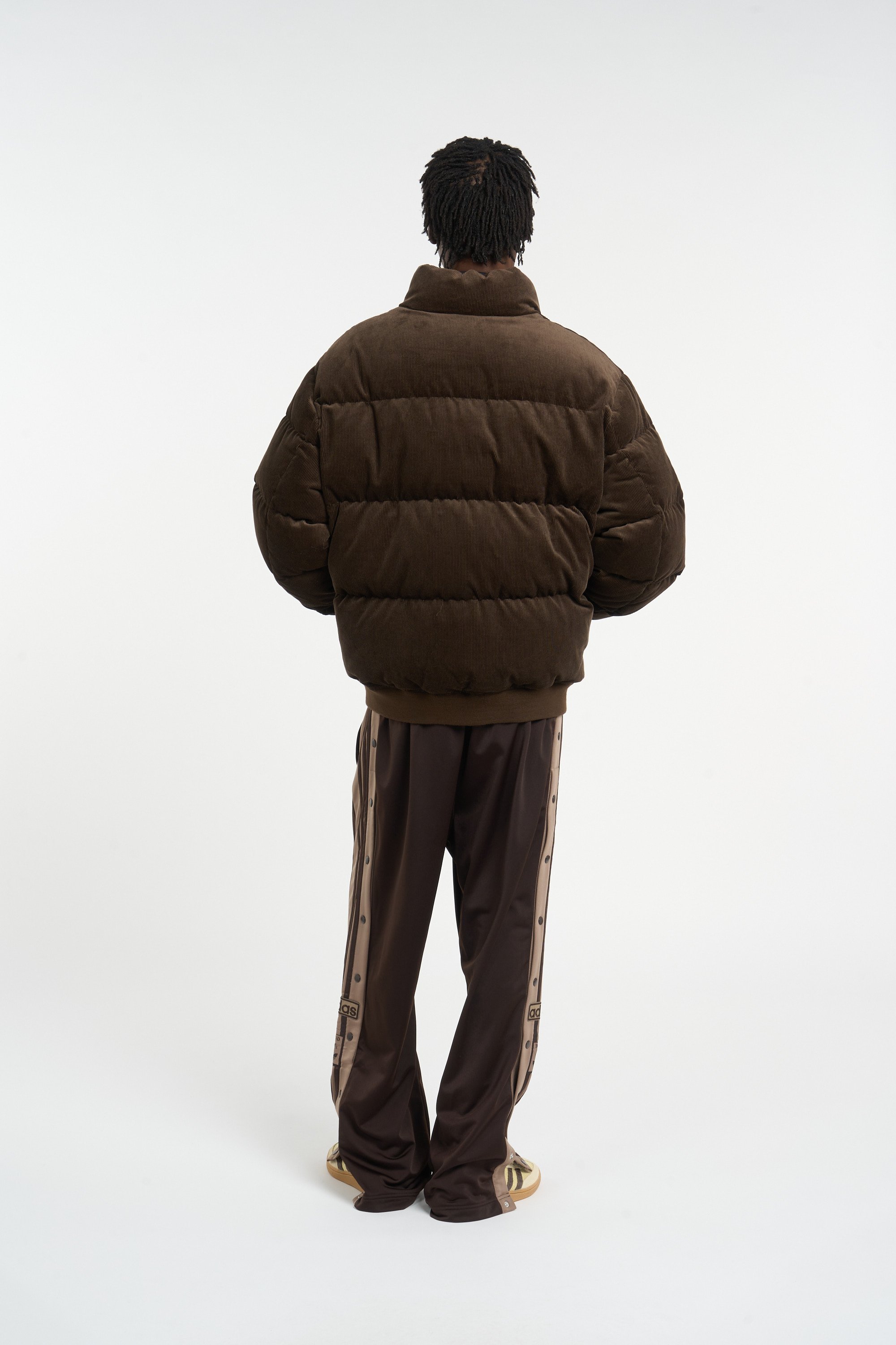 Zipped high-neck colorblock padded jacket with hood | Brown POLO RALPH LAUREN Men