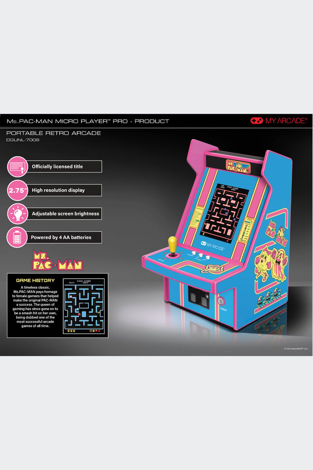 Misses Pacman Jeu My arcade Micro player myarcade miss pacman (100 jeux) Multicolore ...